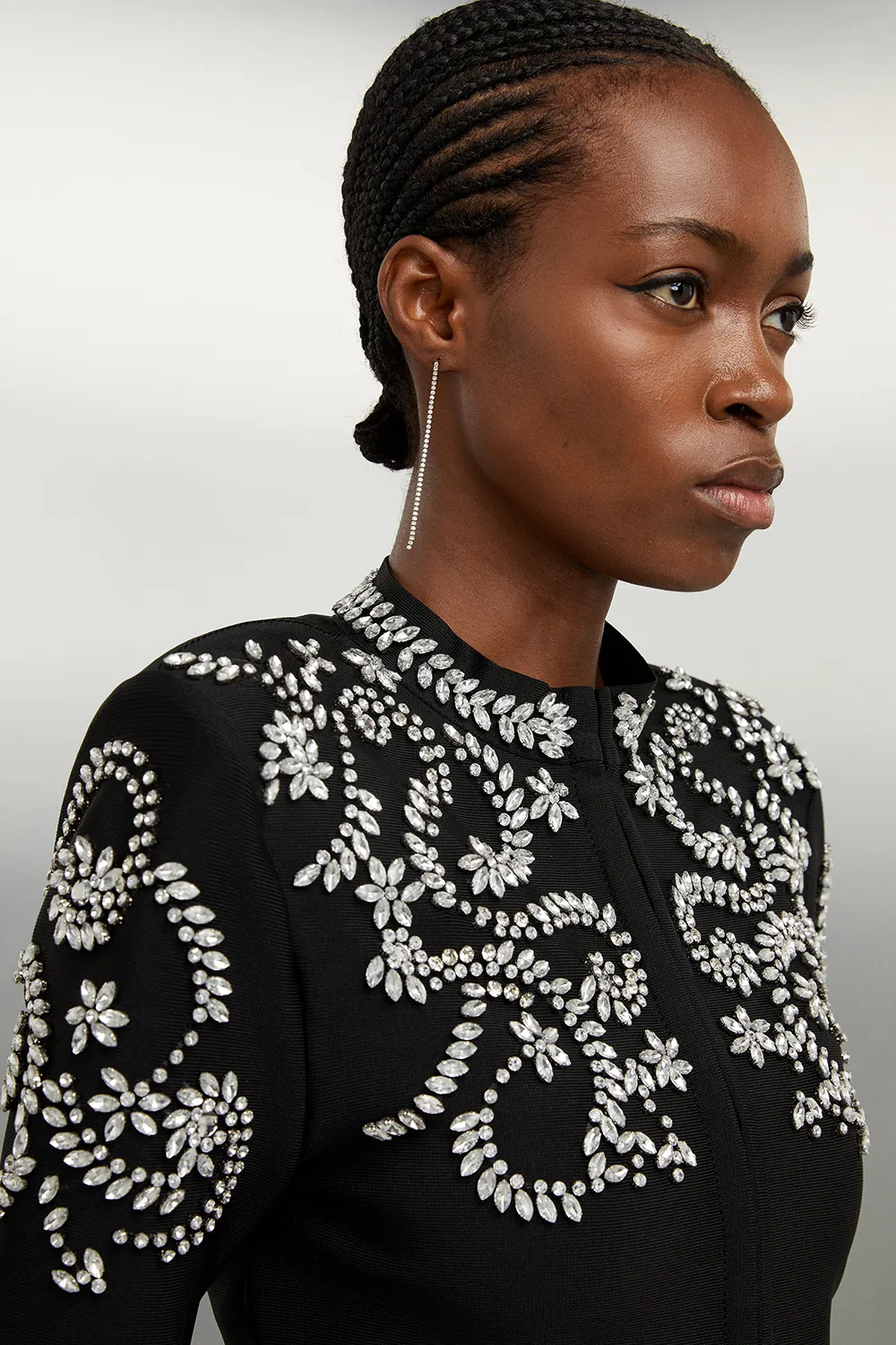 Figure Form Bandage Embellished Knit Jacket BKK27220 3 Figure Form Bandage Embellished Knit Jacket BKK27220