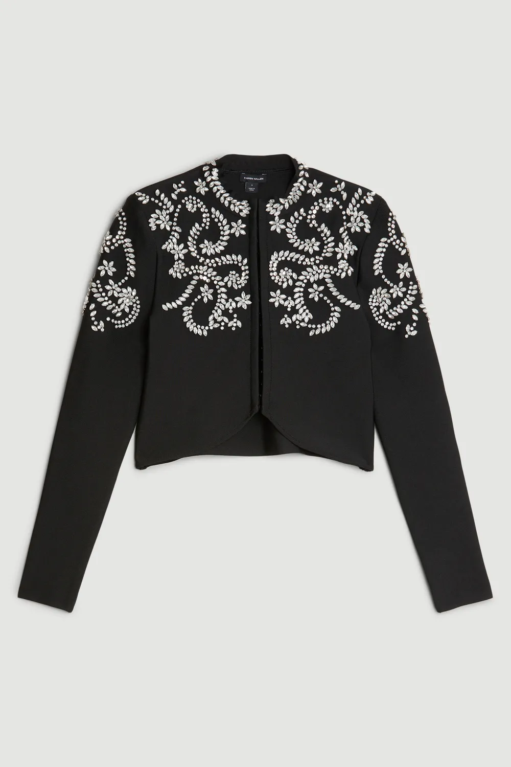 Figure Form Bandage Embellished Knit Jacket BKK27220 4 Figure Form Bandage Embellished Knit Jacket BKK27220