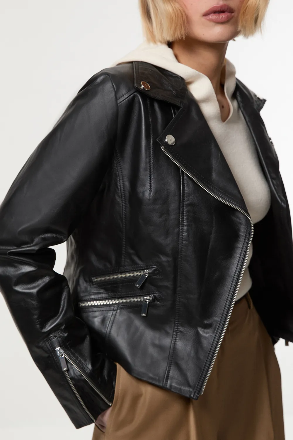 Leather Signature Biker Jacket BKK27262