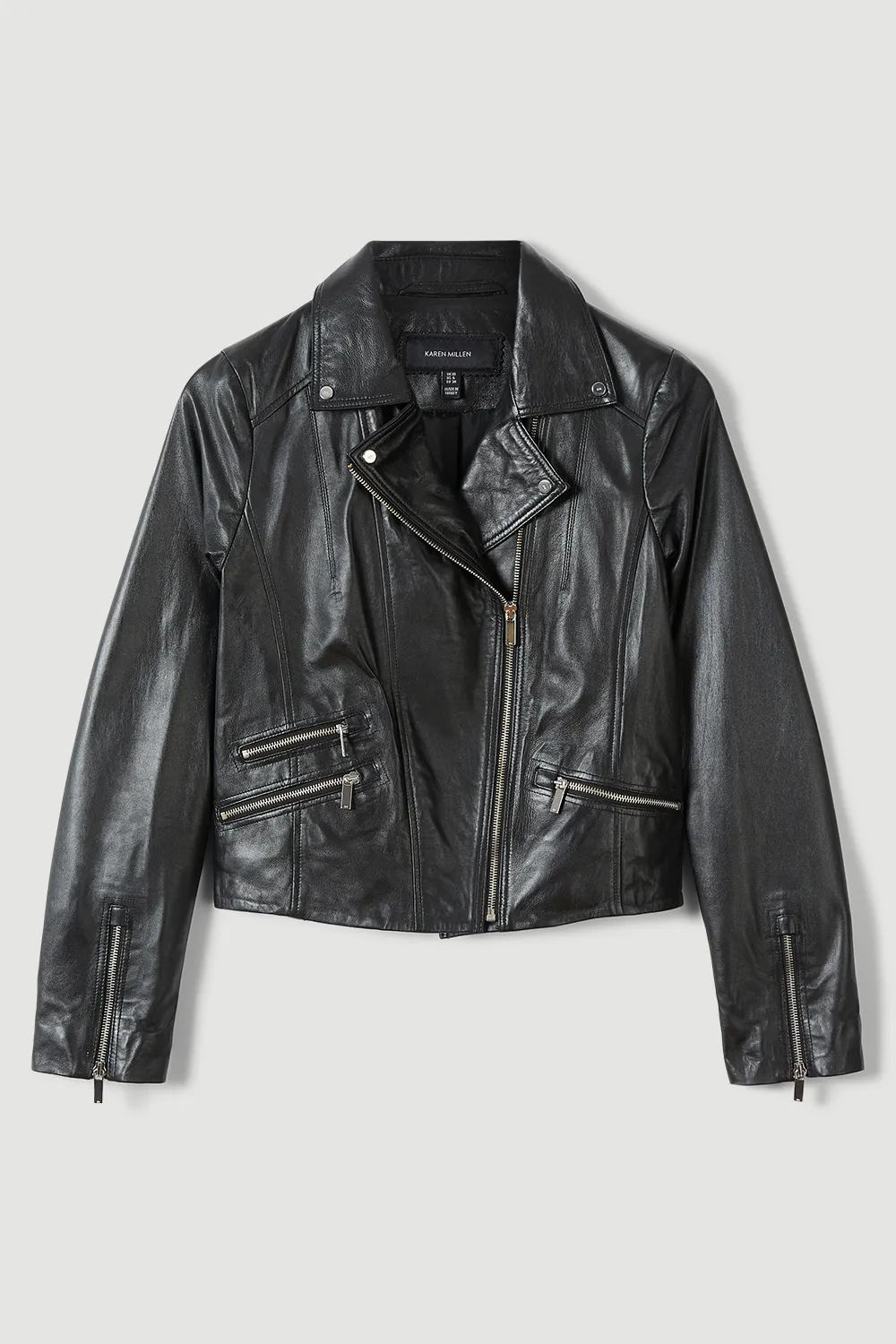 Leather Signature Biker Jacket BKK27262 4 Leather Signature Biker Jacket BKK27262