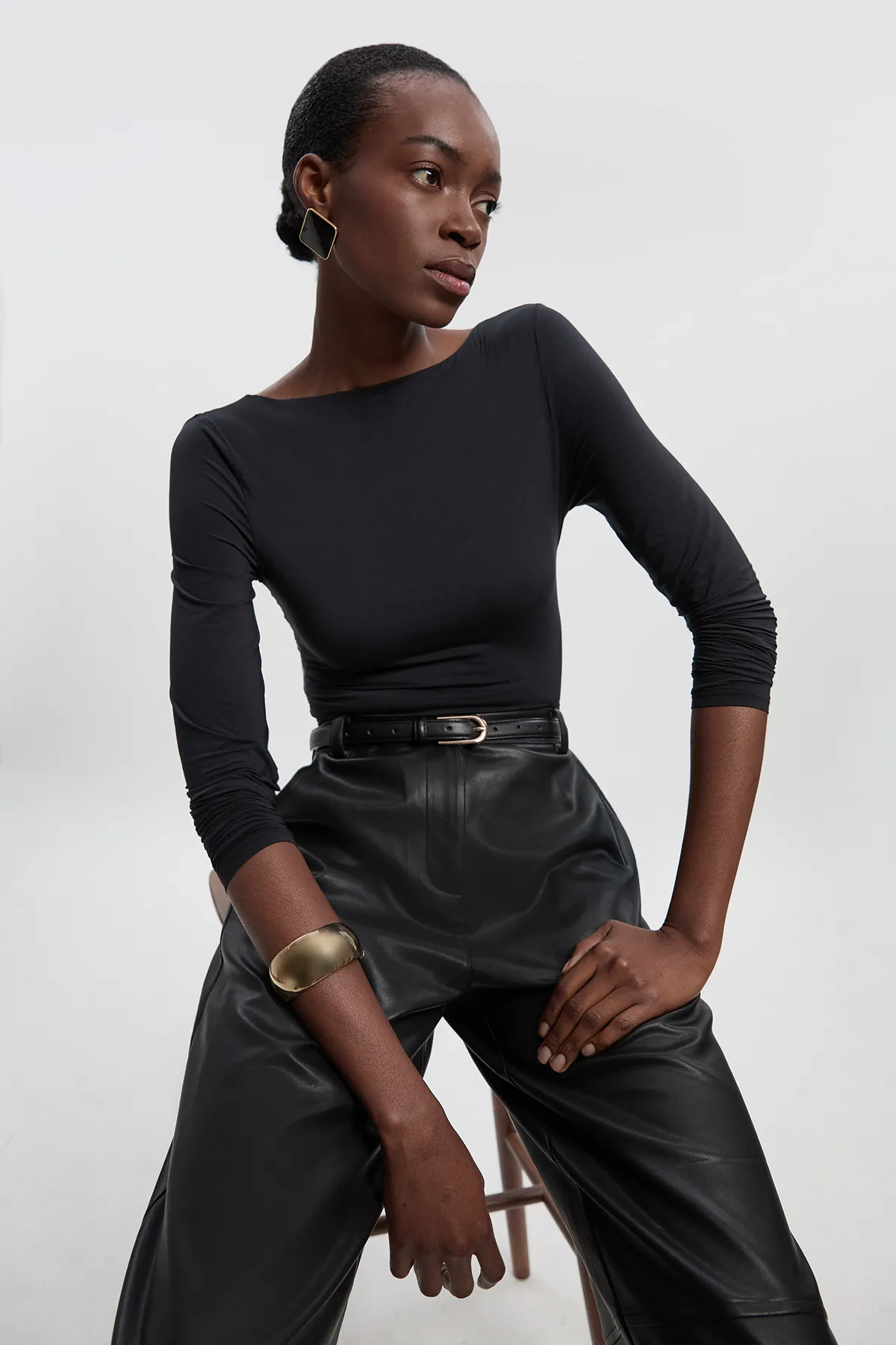 Contour Jersey Scoop Back Long Sleeve T-shirt BKK27317