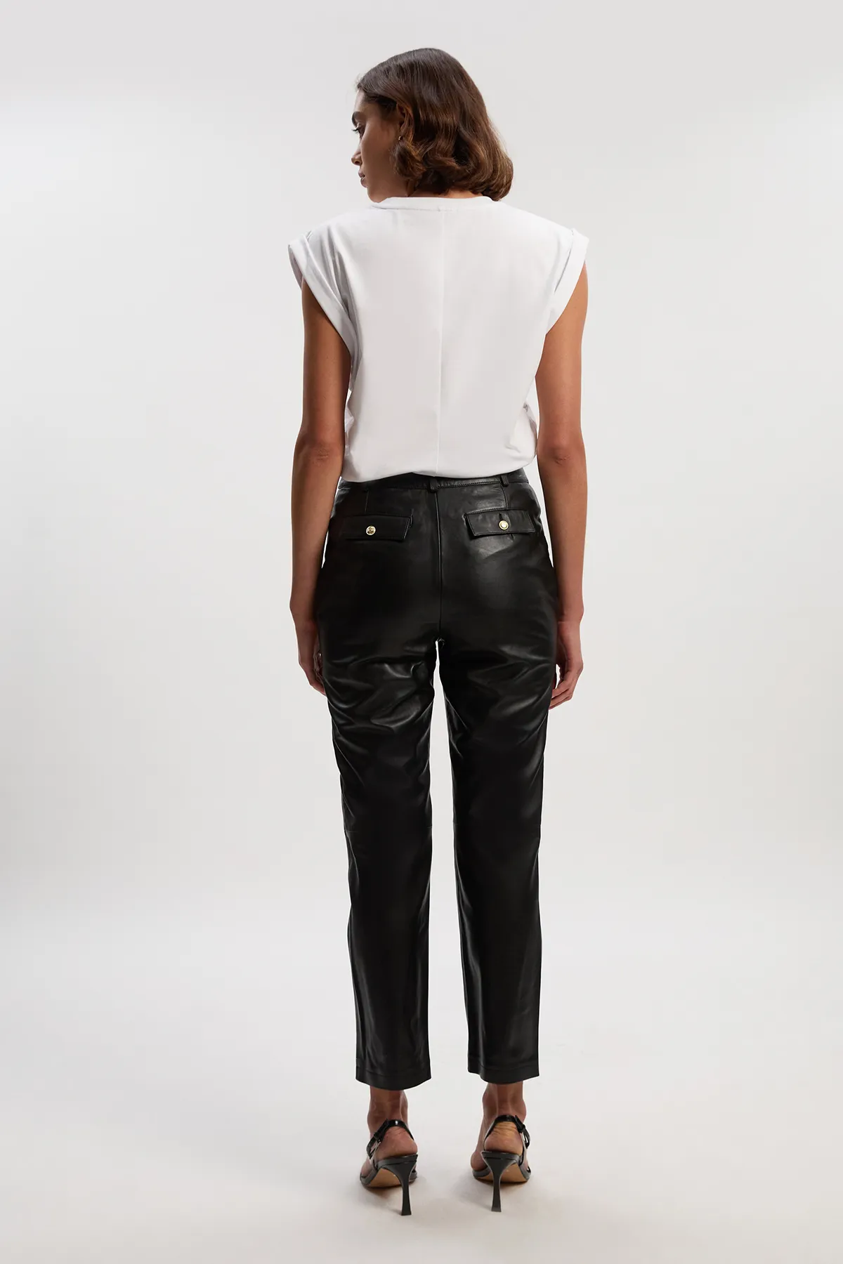 Leather Straight Leg Trouser BKK27361 5 Leather Straight Leg Trouser BKK27361
