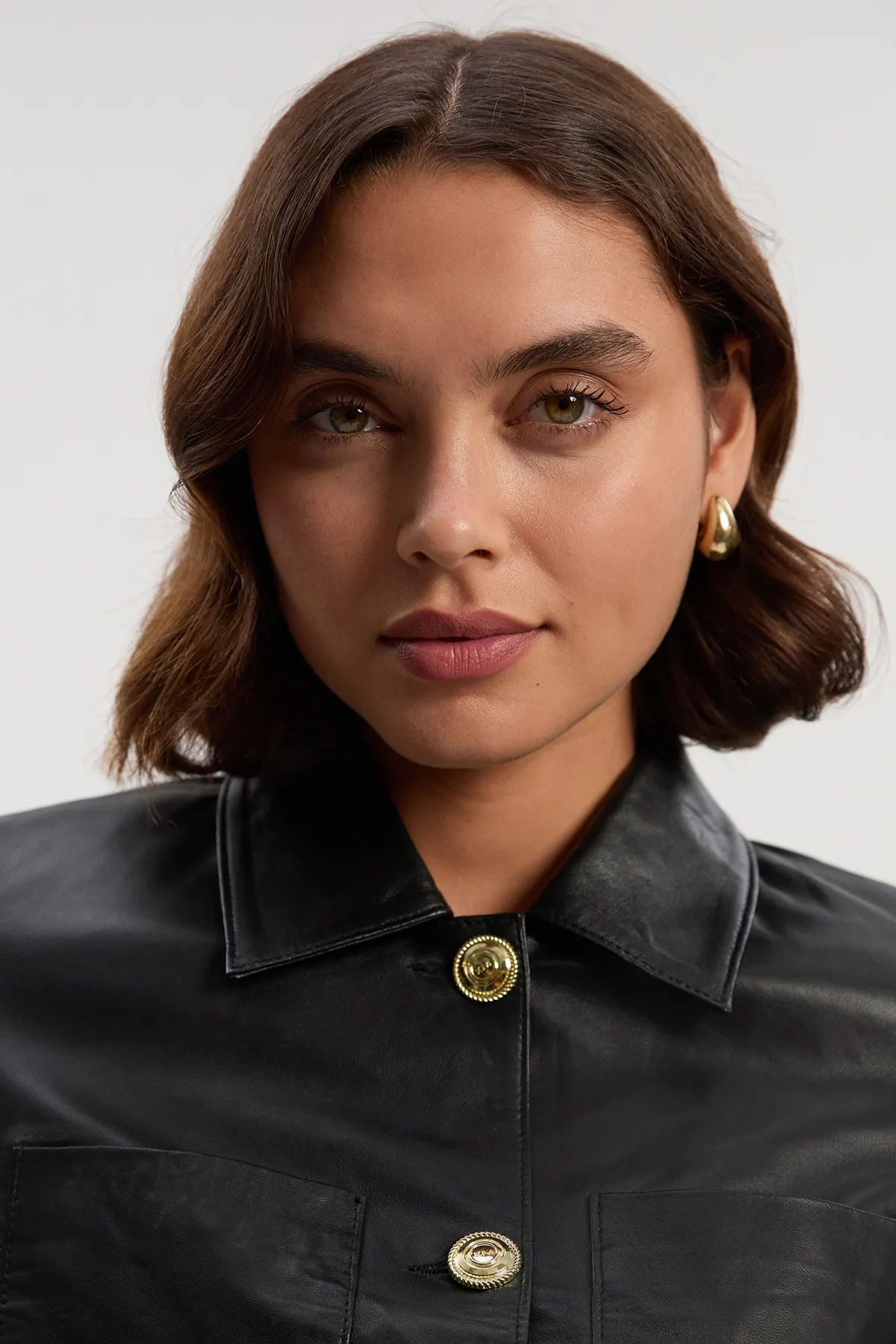 Leather Pocket Tailored Jacket BKK27362 3 Leather Pocket Tailored Jacket BKK27362