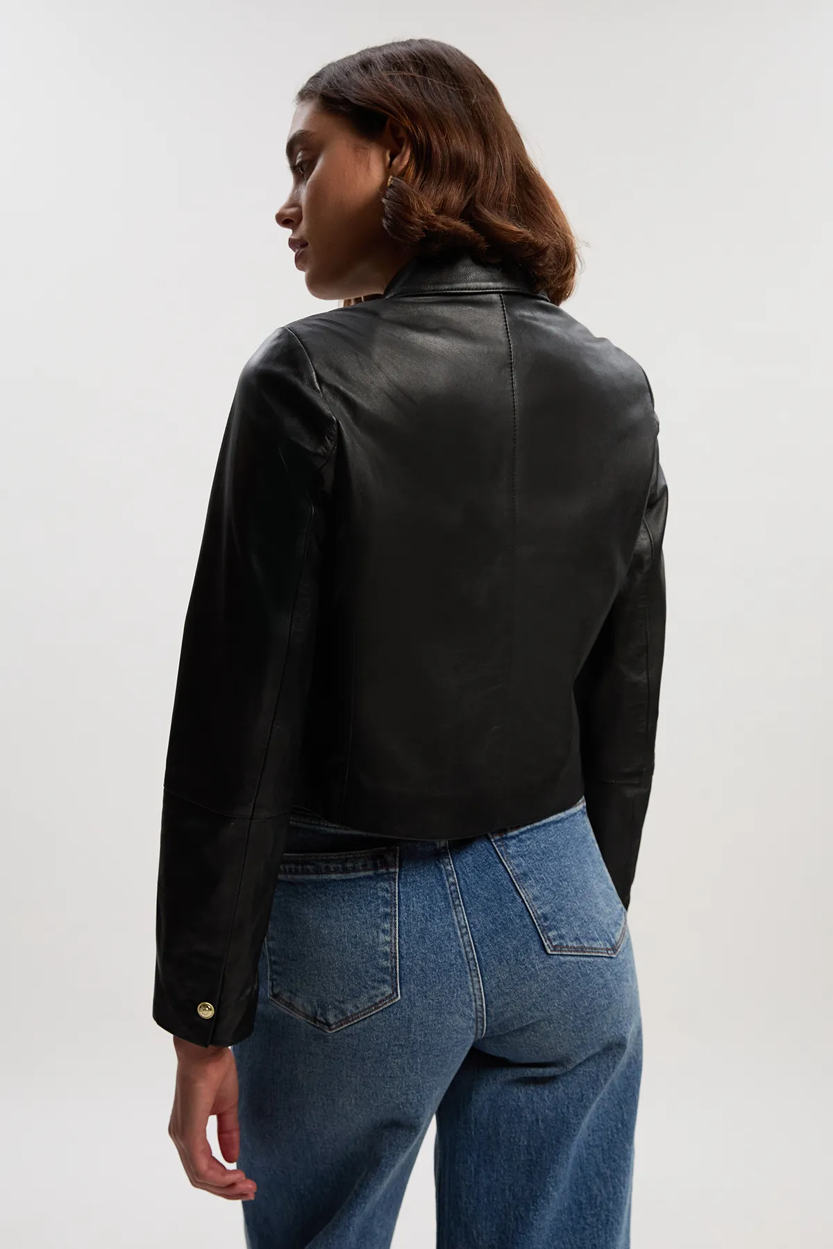 Leather Pocket Tailored Jacket BKK27362 5 Leather Pocket Tailored Jacket BKK27362