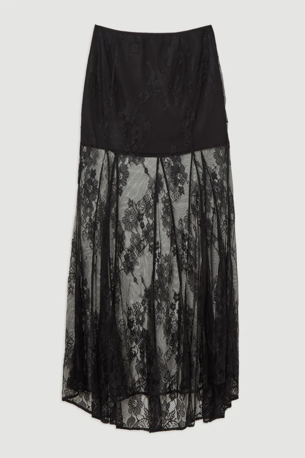 Petite Sheer Lace Godet Woven Midi Skirt BKK27683 4 Petite Sheer Lace Godet Woven Midi Skirt BKK27683