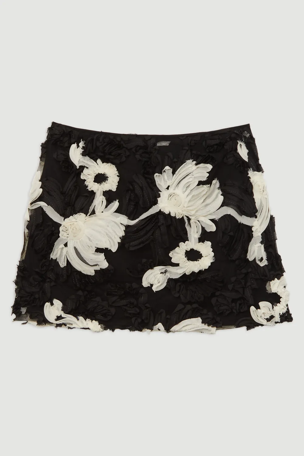 Crinkle Rosette Woven Mini Skirt BKK23075 4 Crinkle Rosette Woven Mini Skirt BKK23075