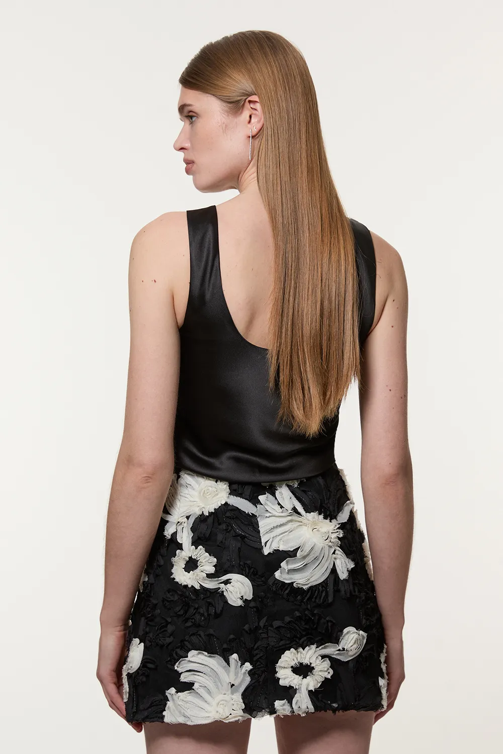 Crinkle Rosette Woven Mini Skirt BKK23075 5 Crinkle Rosette Woven Mini Skirt BKK23075