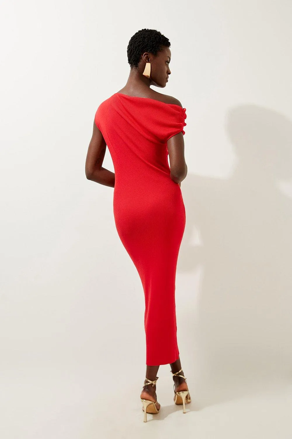 Petite Viscose Blend Rib Knit Off The Shoulder Maxi Dress BKK18373 4 Petite Viscose Blend Rib Knit Off The Shoulder Maxi Dress BKK18373