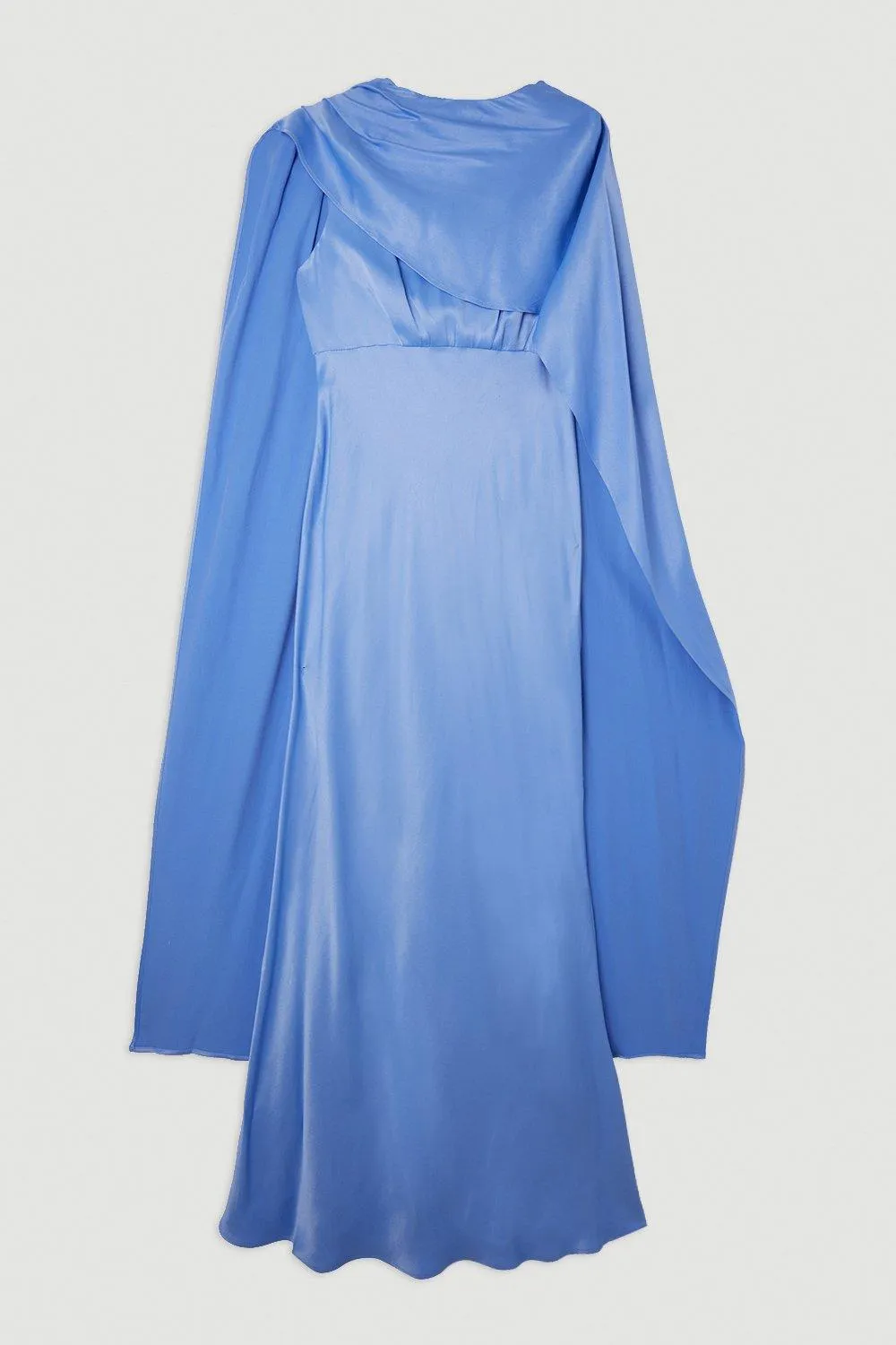 Tall Viscose Satin Draped Midi Dress BKK18536 4 Tall Viscose Satin Draped Midi Dress BKK18536