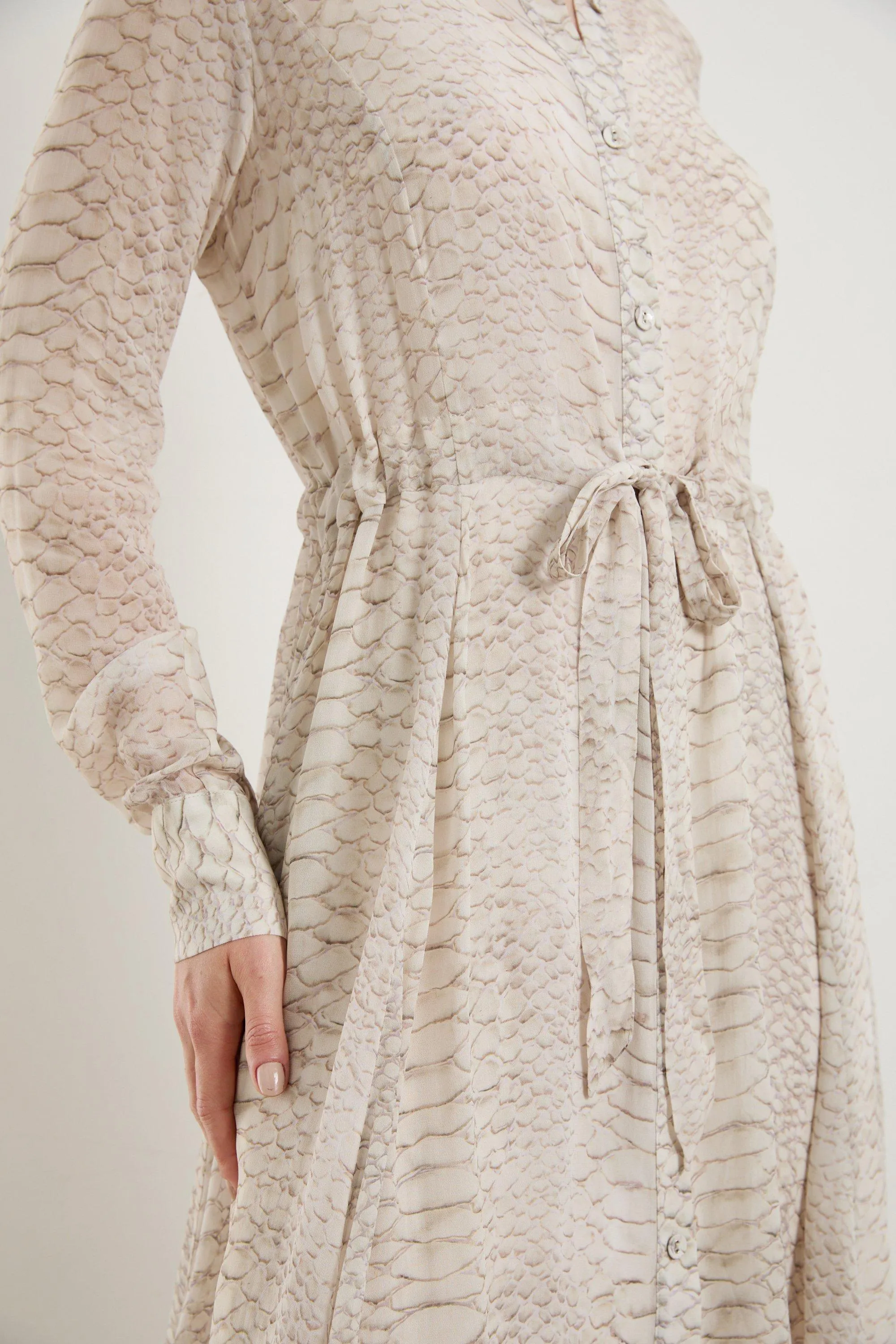 Animal Print Viscose Georgette Woven Midi Dress BKK18650