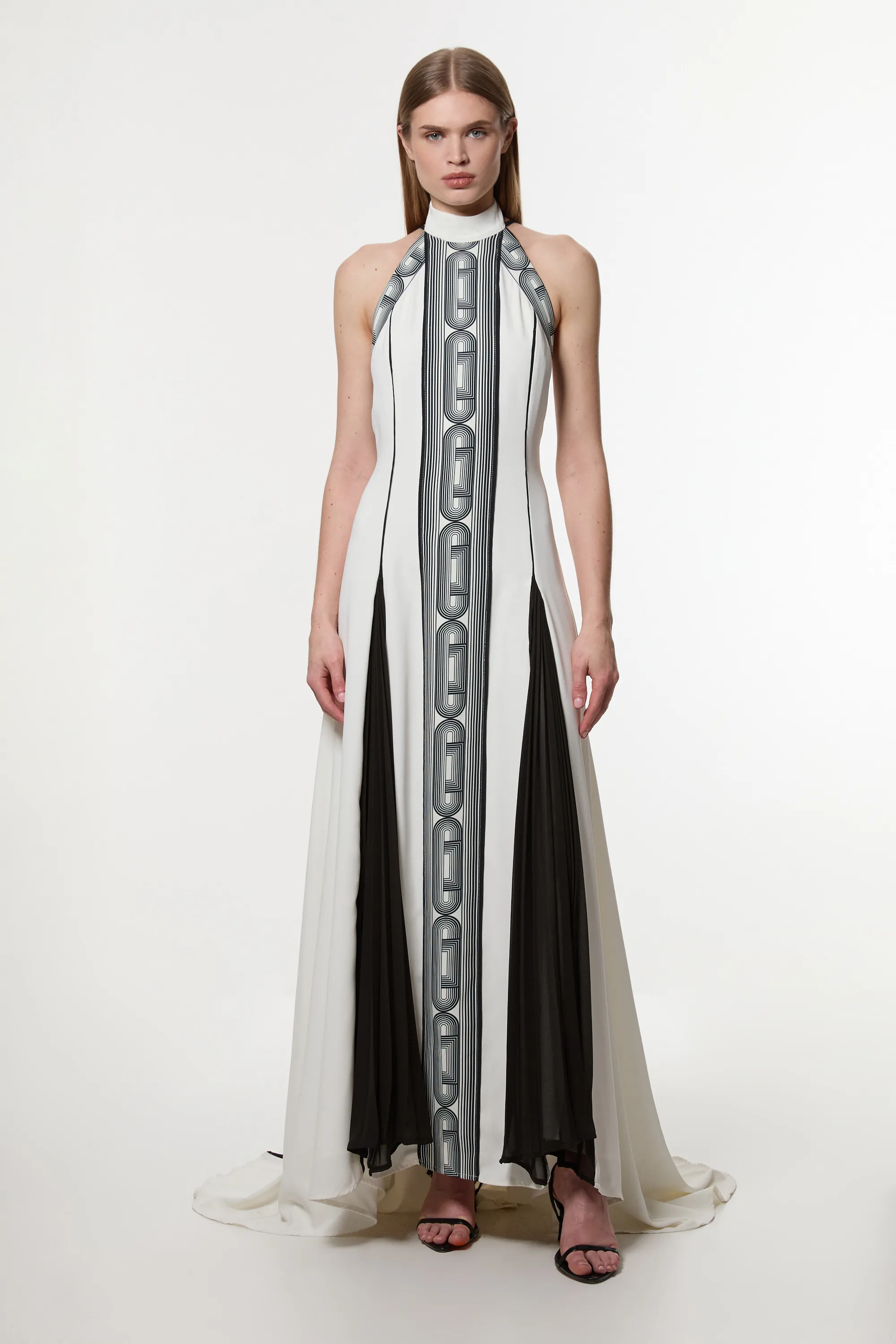 Amelia Graham Petite Printed Statement Woven Gown BKK23434