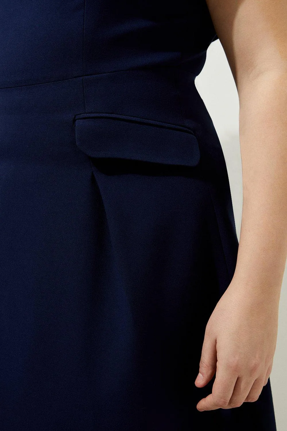 Lydia Millen Plus Size Compact Stretch Off The Shoulder Full Skirt Tailored Midi Dress BKK18833 3 Lydia Millen Plus Size Compact Stretch Off The Shoulder Full Skirt Tailored Midi Dress BKK18833