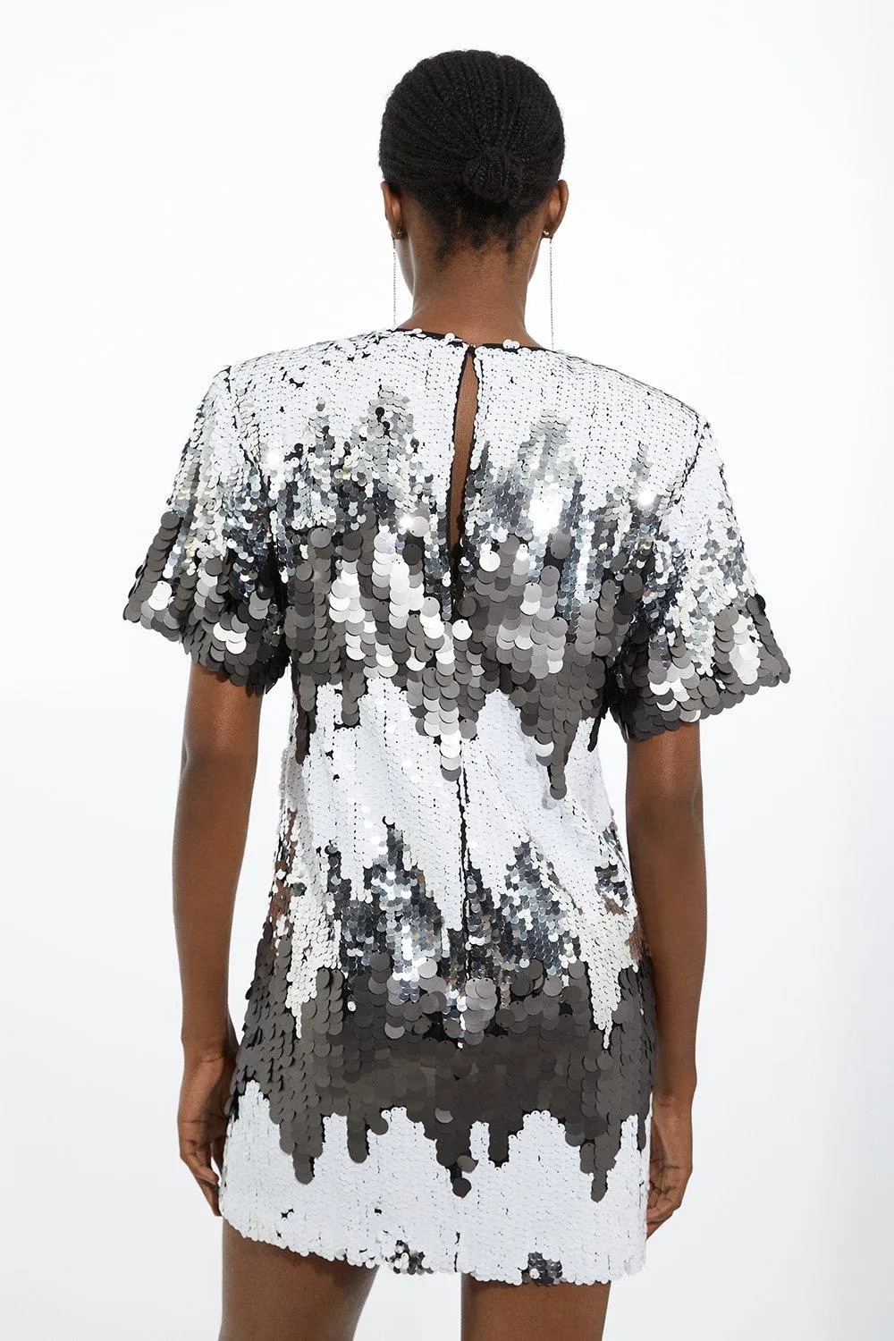 Mono Disc Sequin Woven Mini Dress BKK19031 5 Mono Disc Sequin Woven Mini Dress BKK19031