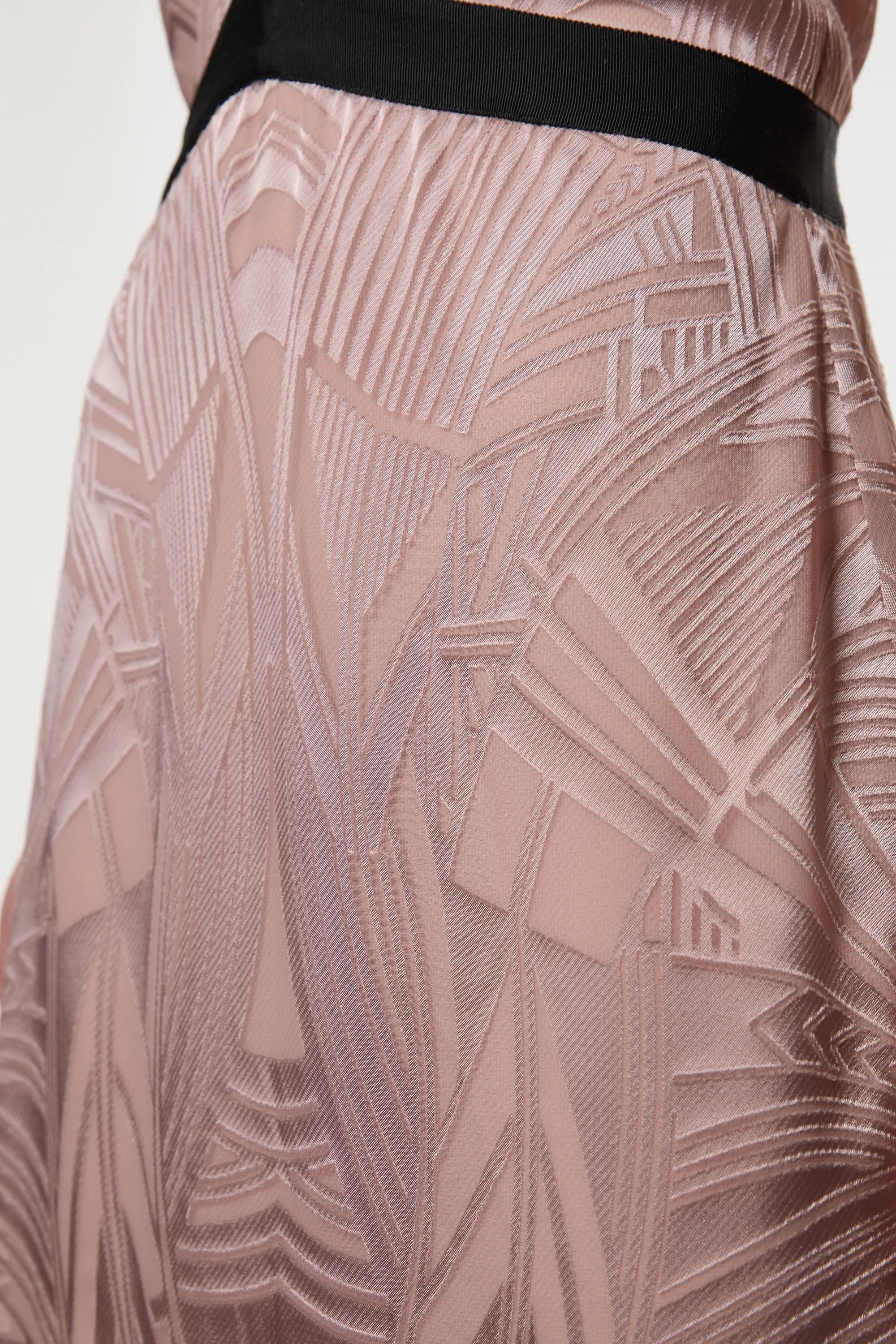 Amelia Graham Burnout Lace Up Detail Woven Column Dress BKK23552