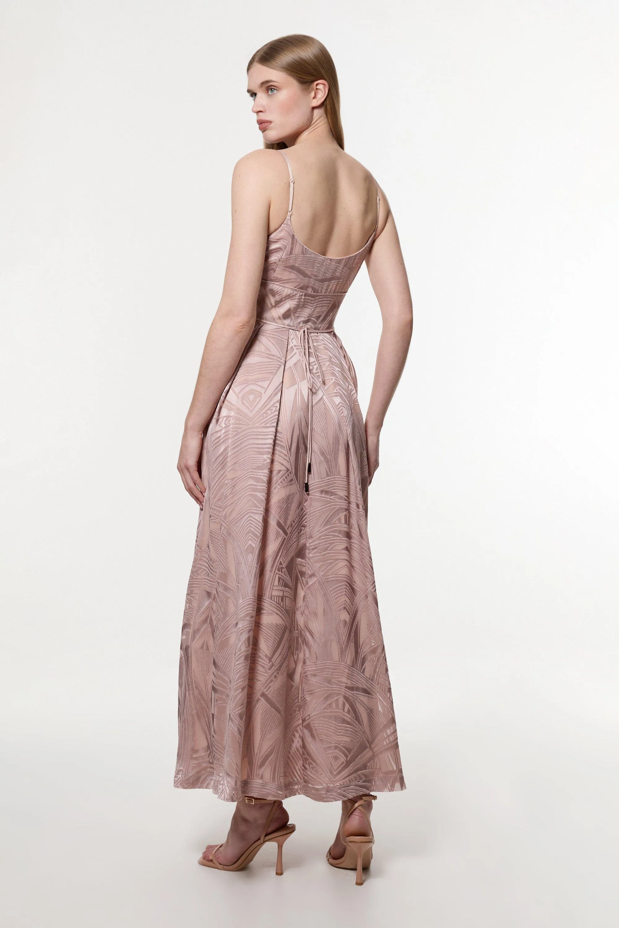 Amelia Graham Burnout Split Woven Prom Strappy Maxi Dress BKK23555 7 Amelia Graham Burnout Split Woven Prom Strappy Maxi Dress BKK23555