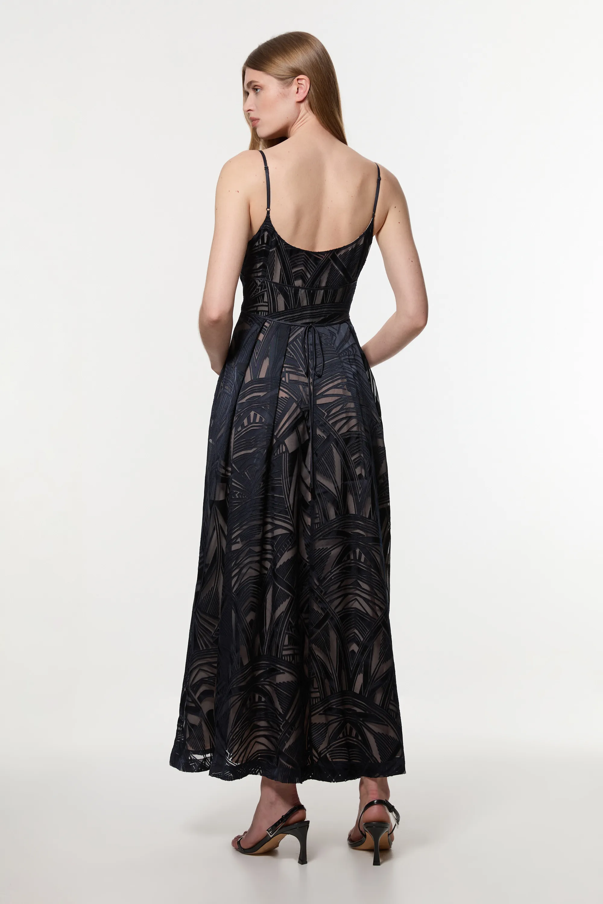 Amelia Graham Burnout Split Woven Prom Strappy Maxi Dress BKK23557 5 Amelia Graham Burnout Split Woven Prom Strappy Maxi Dress BKK23557