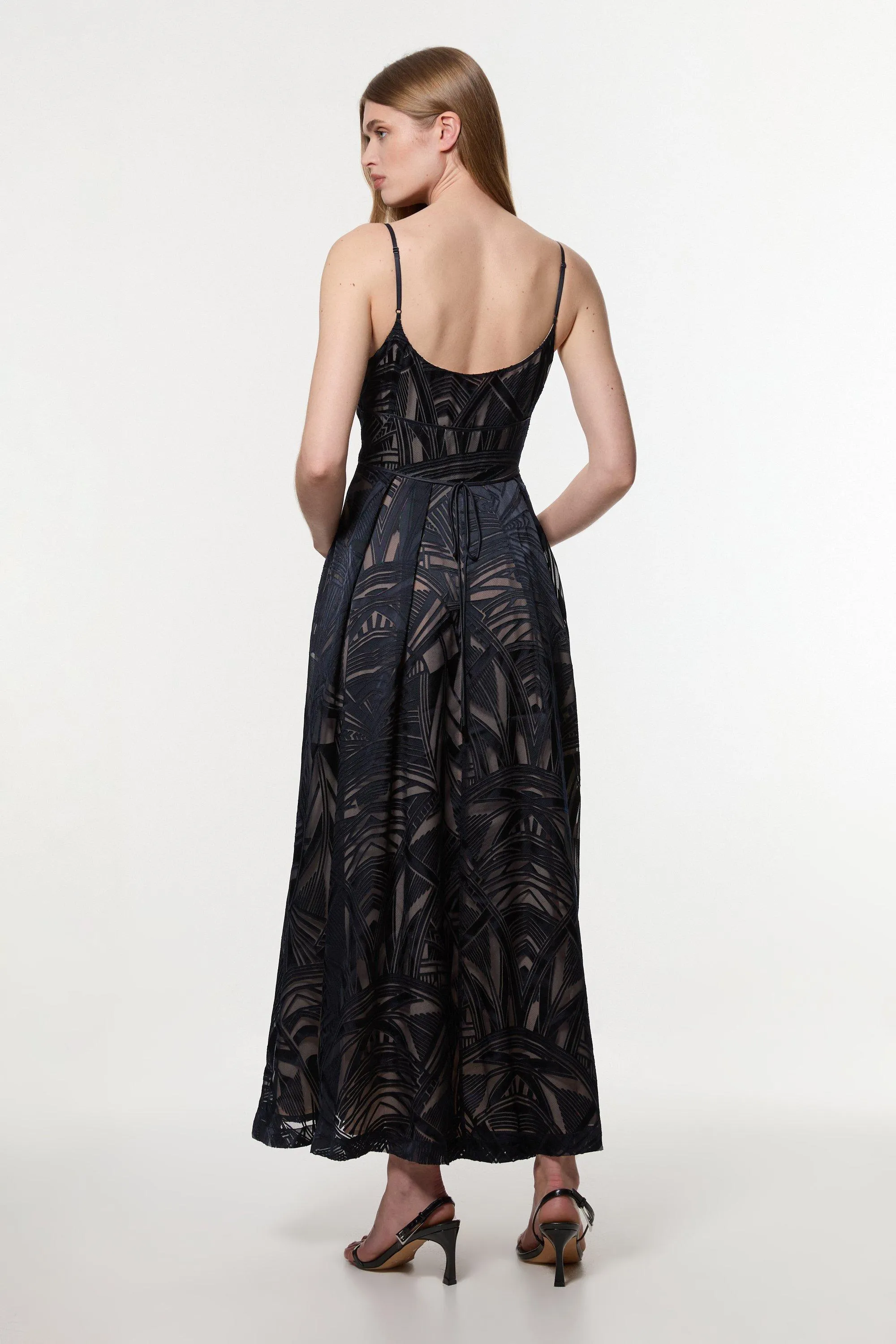 Amelia Graham Burnout Split Woven Prom Strappy Maxi Dress BKK23557 7 Amelia Graham Burnout Split Woven Prom Strappy Maxi Dress BKK23557