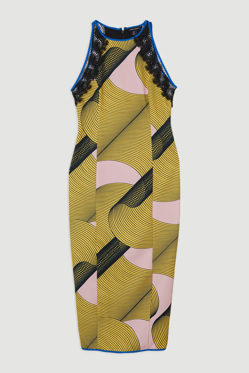 Amelia Graham Printed Cady Lace Detail Woven Midi Dress BKK23562 4 Amelia Graham Printed Cady Lace Detail Woven Midi Dress BKK23562