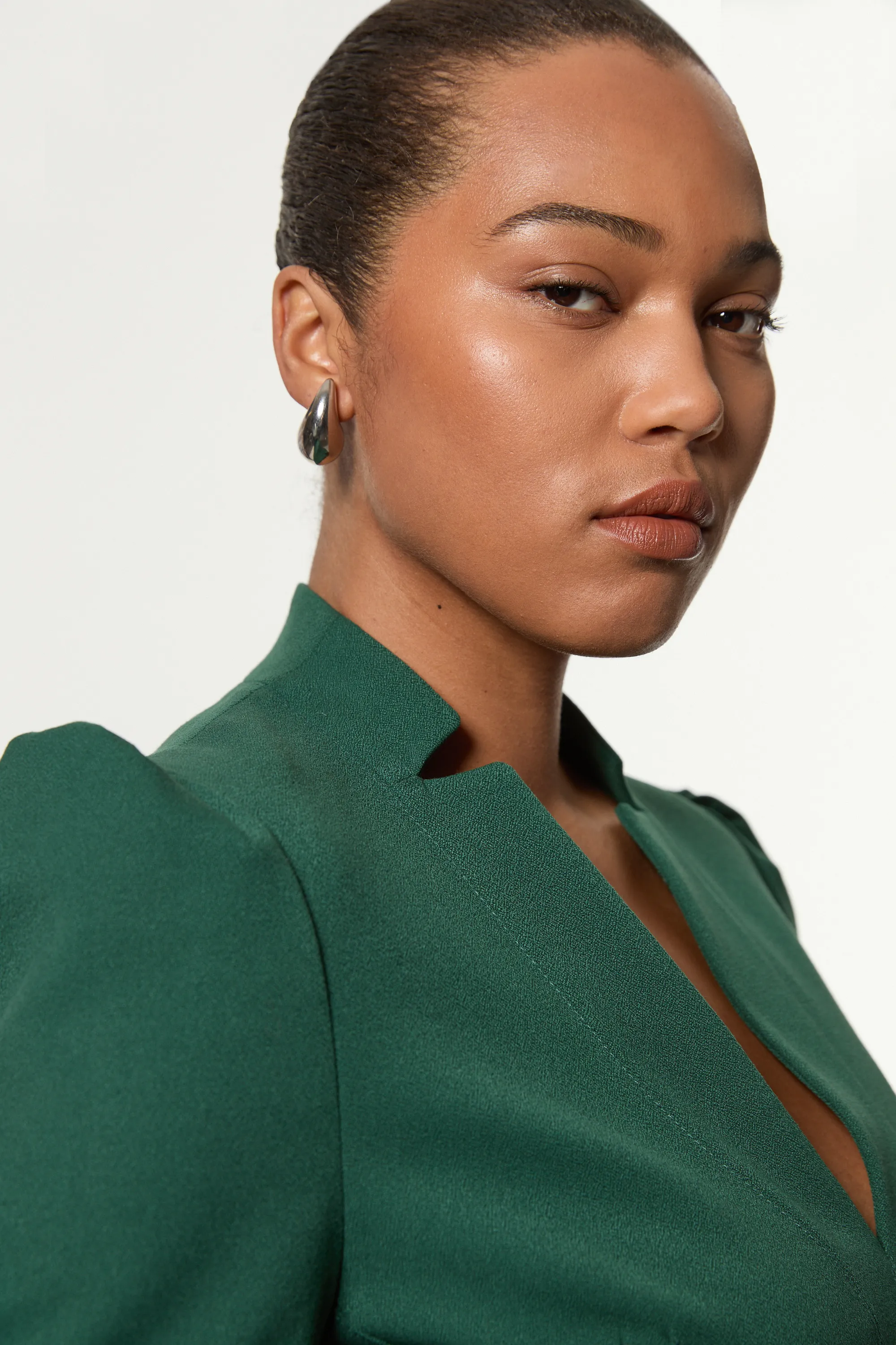 Plus Size Structured Crepe Forever Belted Jumpsuit BKK23567