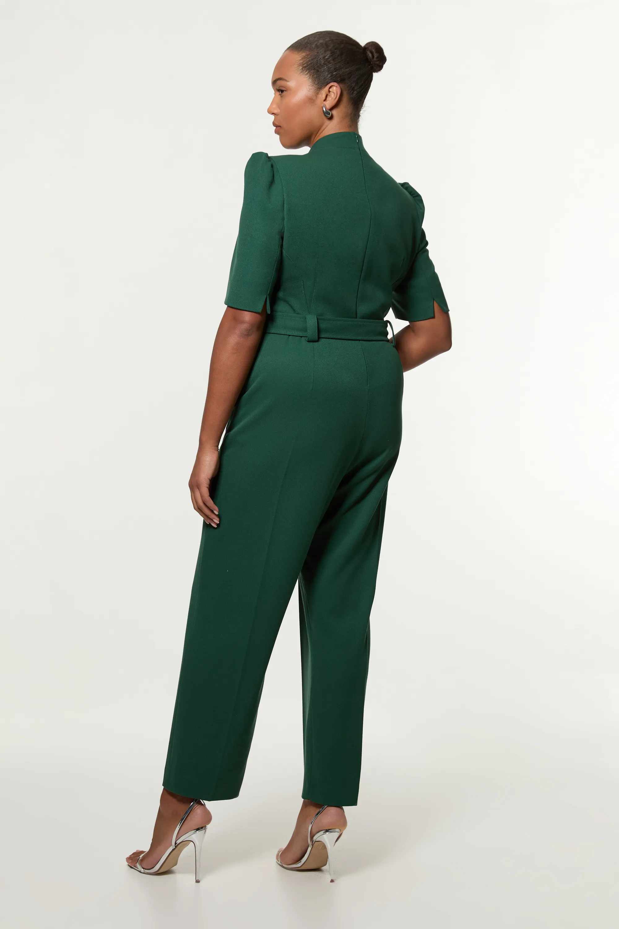 Plus Size Structured Crepe Forever Belted Jumpsuit BKK23567 5 Plus Size Structured Crepe Forever Belted Jumpsuit BKK23567