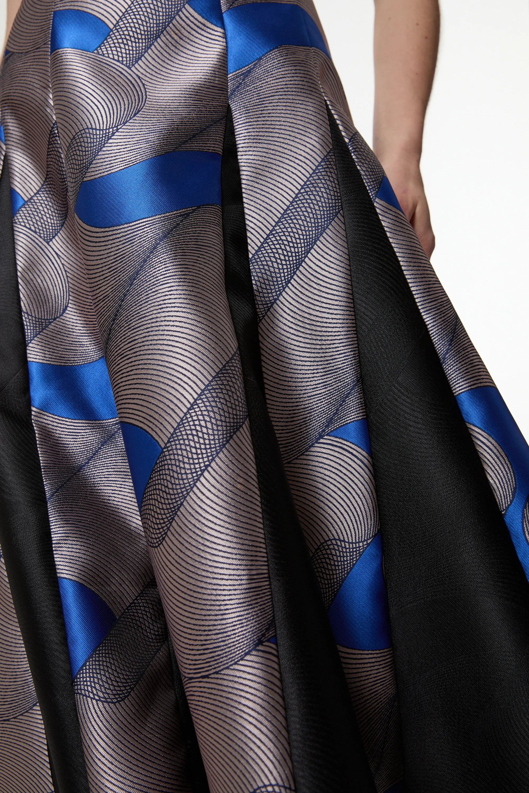 Amelia Graham Petite Printed Tailored Bandeau Prom Dress BKK23571 3 Amelia Graham Petite Printed Tailored Bandeau Prom Dress BKK23571