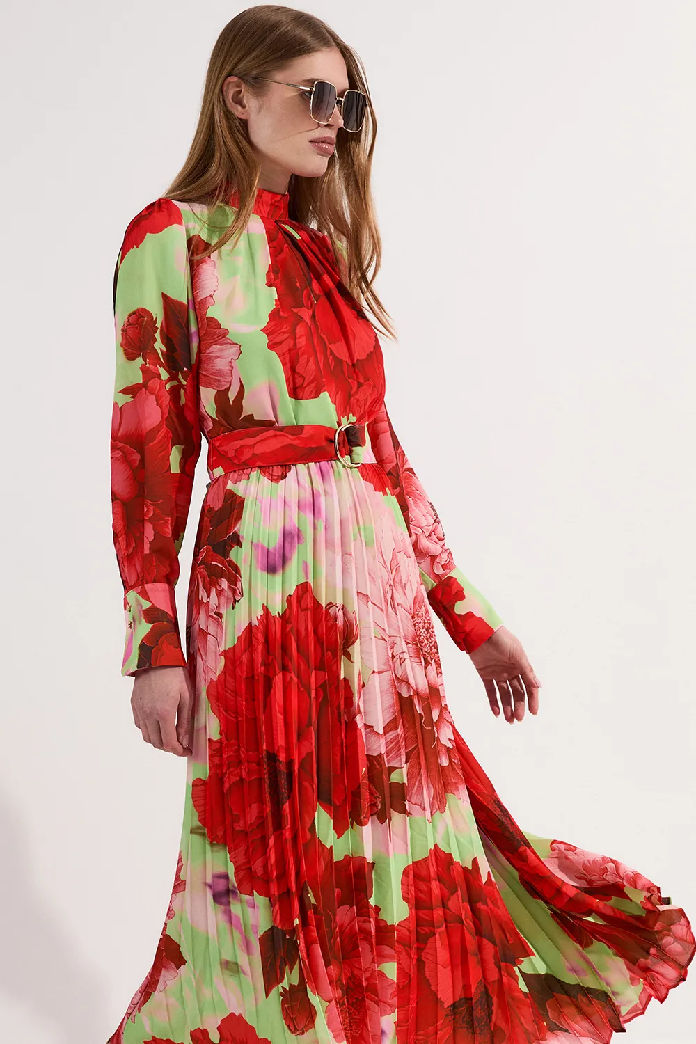 Floral Georgette Woven Midi Dress BKK23602