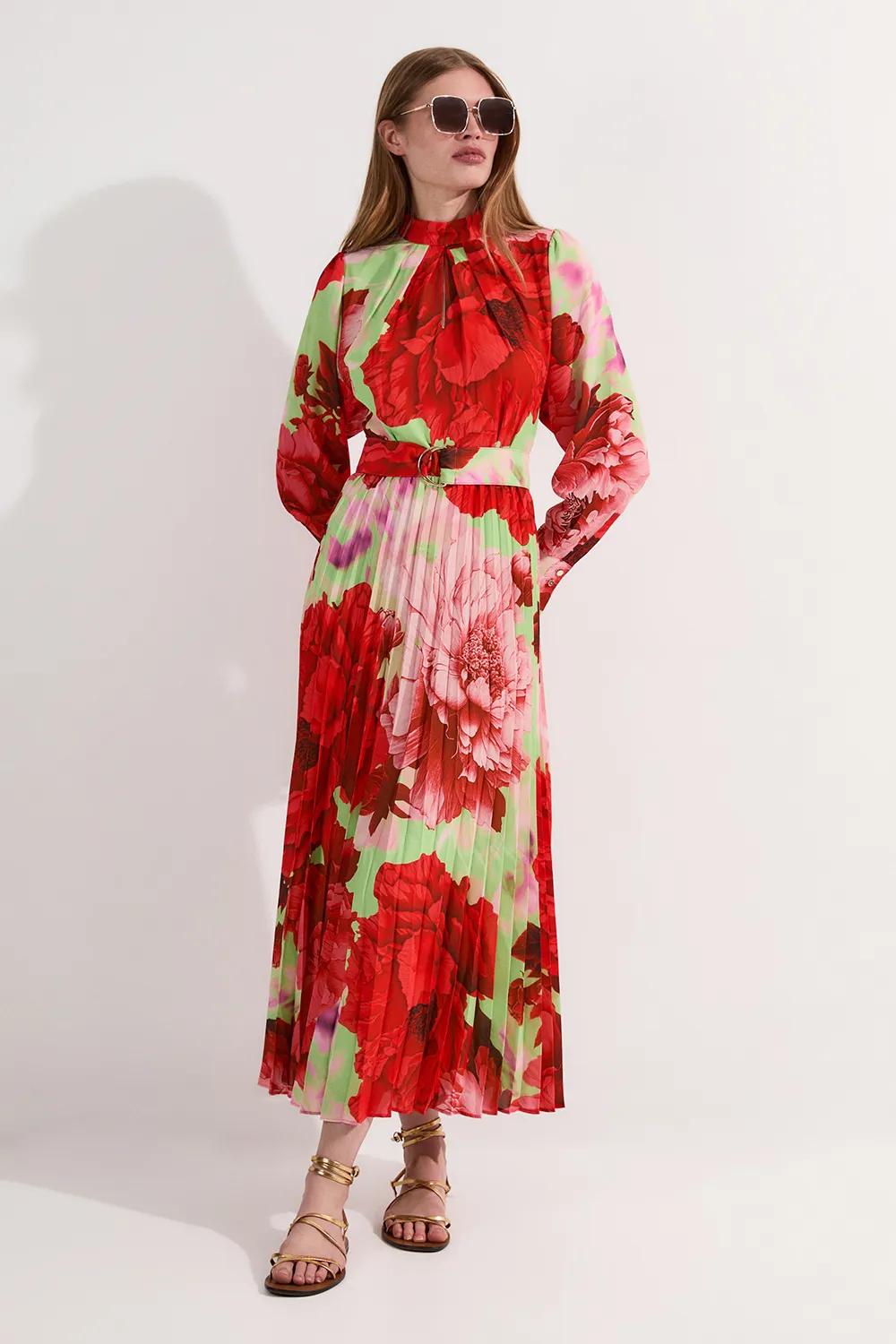 Floral Georgette Woven Midi Dress BKK23602