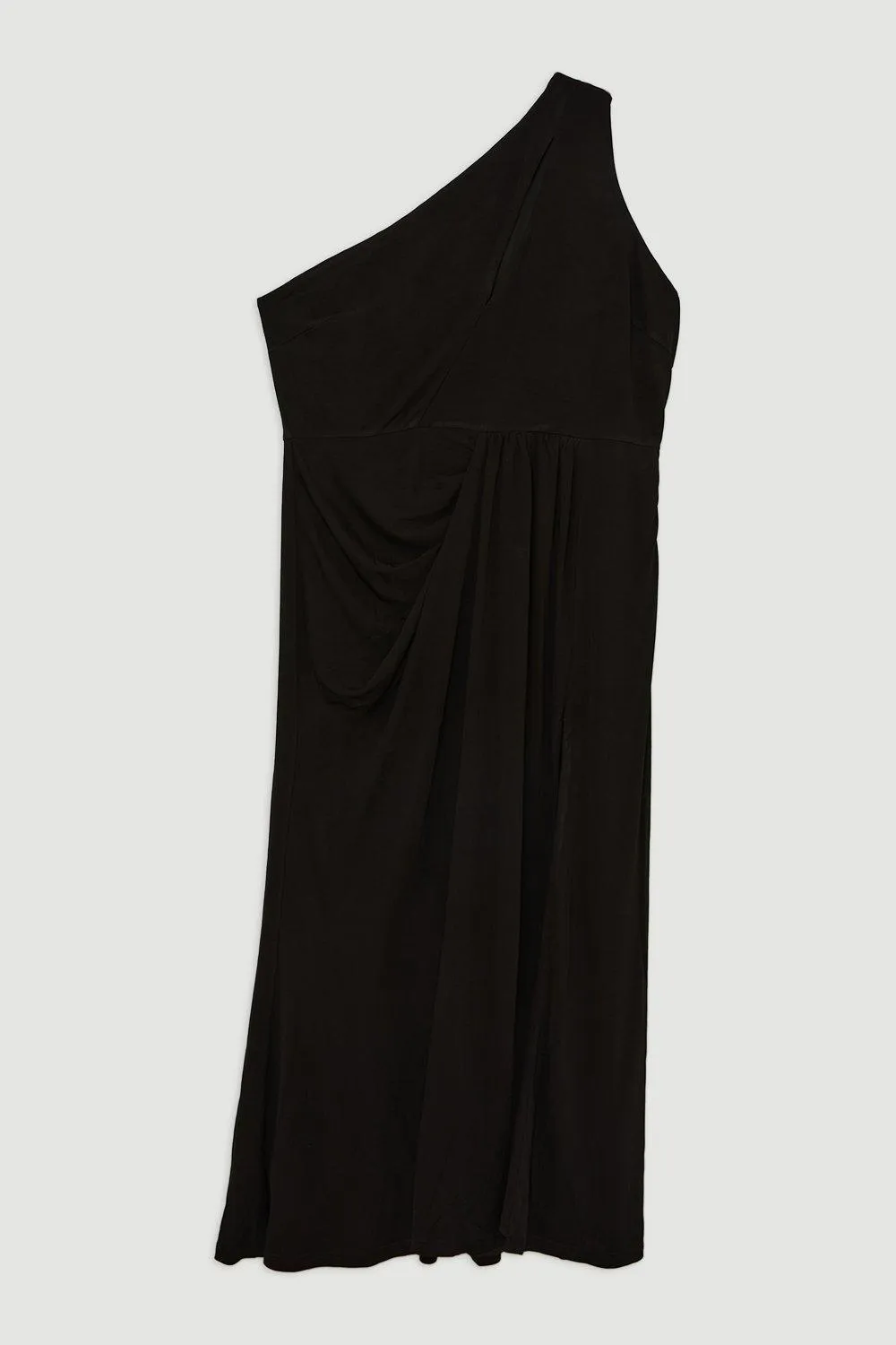 Plus Size Premium Viscose Jersey Bandeau Split Maxi Dress BKK19200