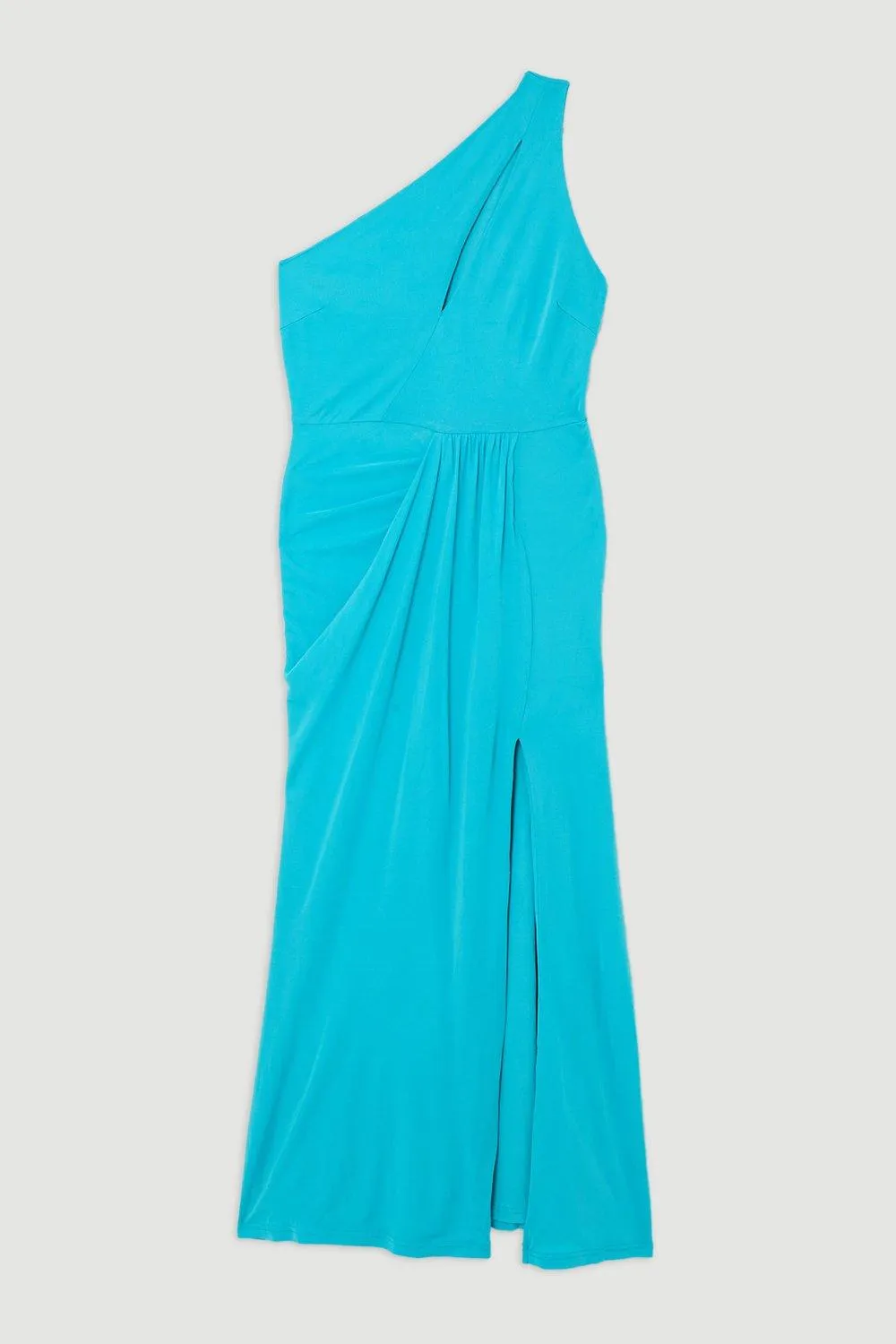 Petite Premium Viscose Jersey Bandeau Split Maxi Dress BKK19206