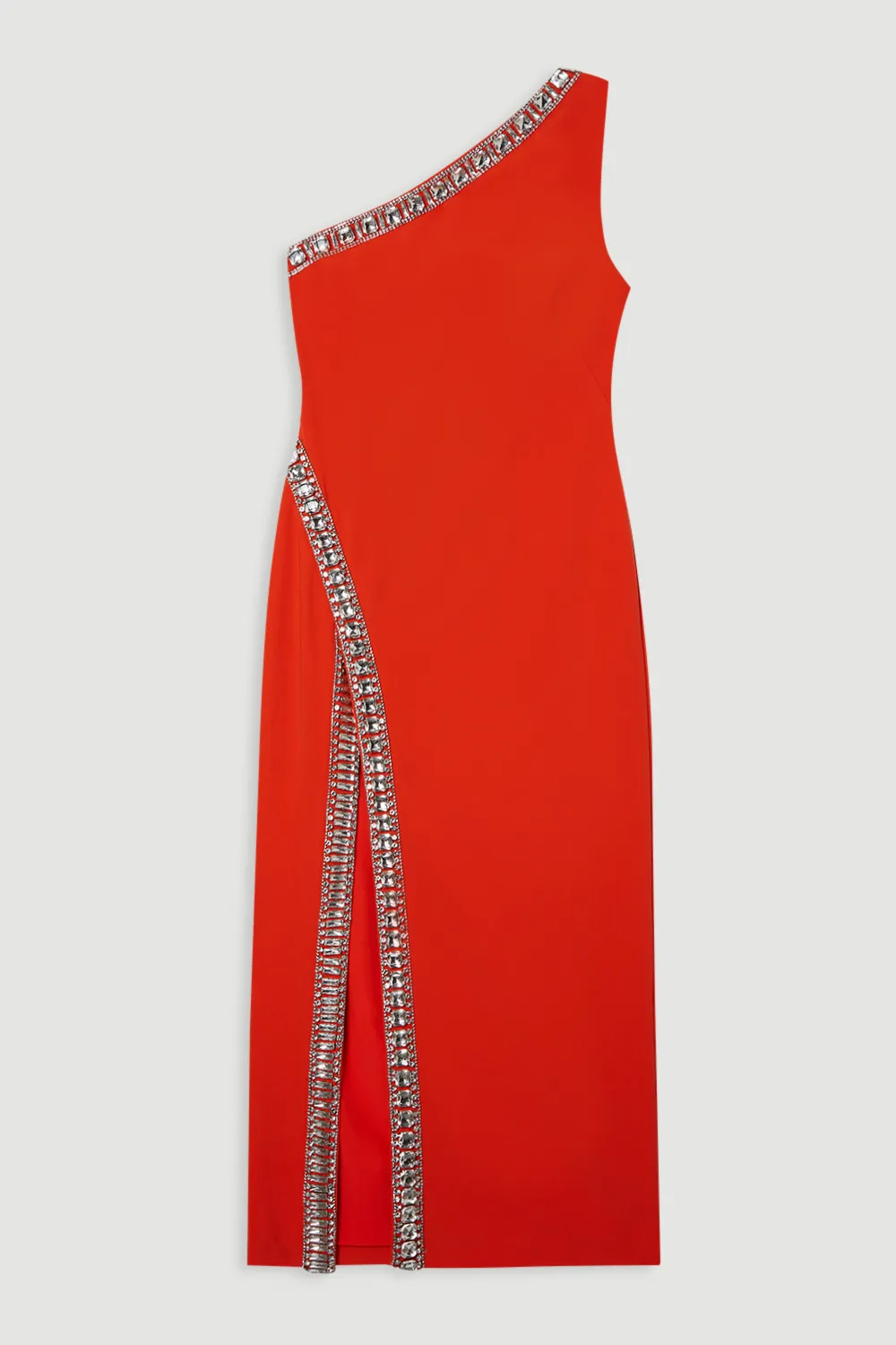 Crystal Embellished One Shoulder Woven Maxi Dress BKK23663 4 Crystal Embellished One Shoulder Woven Maxi Dress BKK23663
