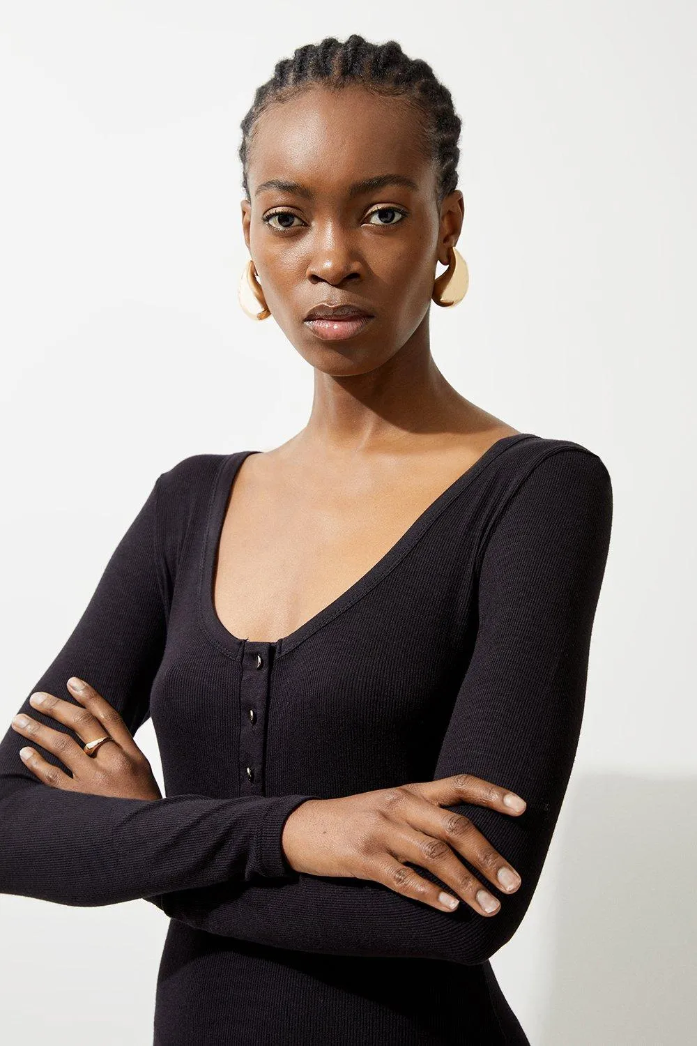 Lux Viscose Rib Jersey Scoop Neck Mini Dress BKK19205 3 Lux Viscose Rib Jersey Scoop Neck Mini Dress BKK19205