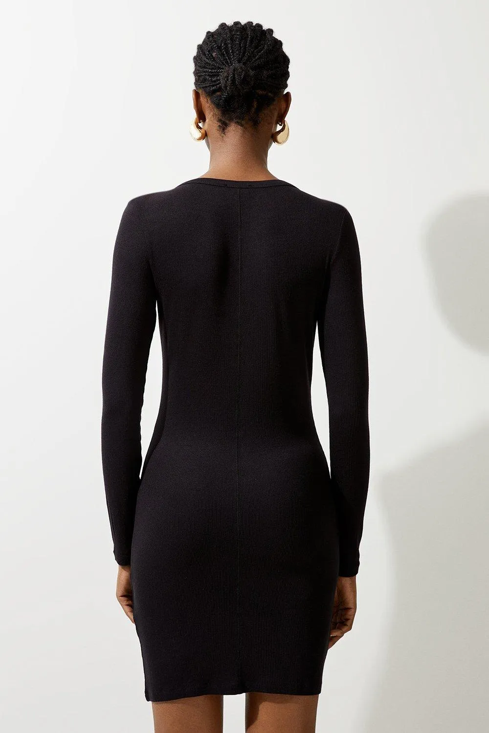 Lux Viscose Rib Jersey Scoop Neck Mini Dress BKK19205 5 Lux Viscose Rib Jersey Scoop Neck Mini Dress BKK19205