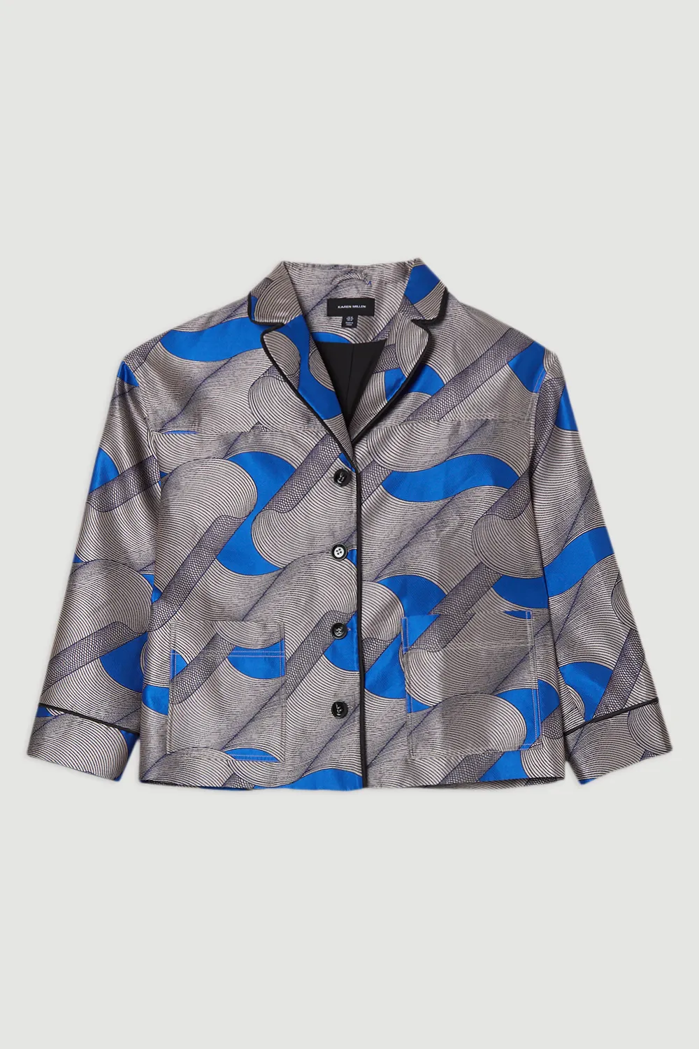 Amelia Graham Plus Size Printed Tailored Jacket BKK23710 4 Amelia Graham Plus Size Printed Tailored Jacket BKK23710