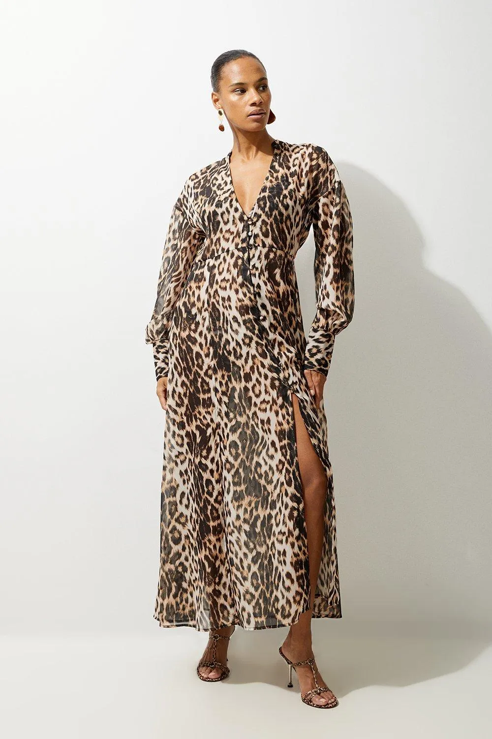 Printed Viscose Maxi Beach Dress BKK19230