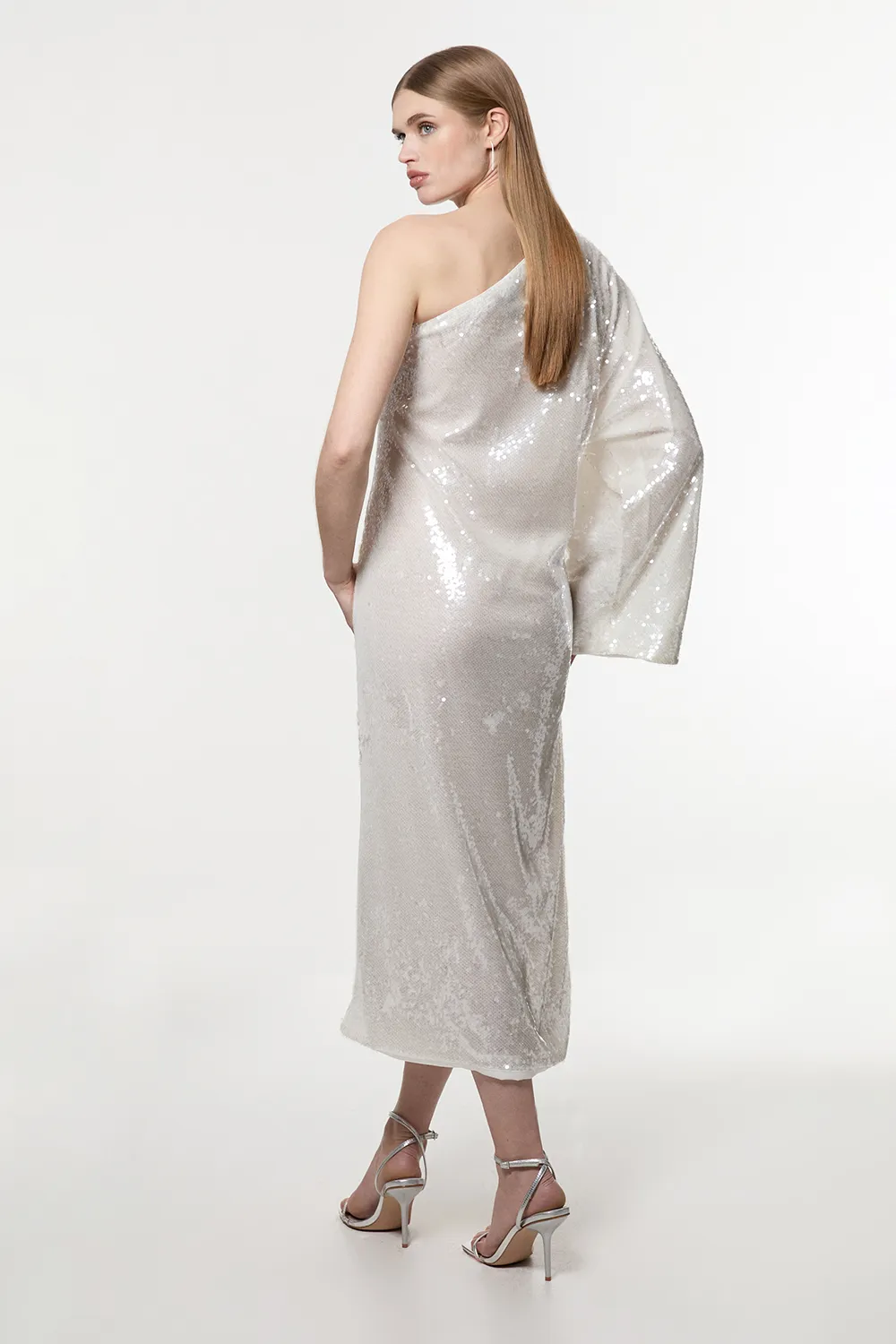 Liquid Shine One Shoulder Woven Sequin Dress BKK23793 5 Liquid Shine One Shoulder Woven Sequin Dress BKK23793