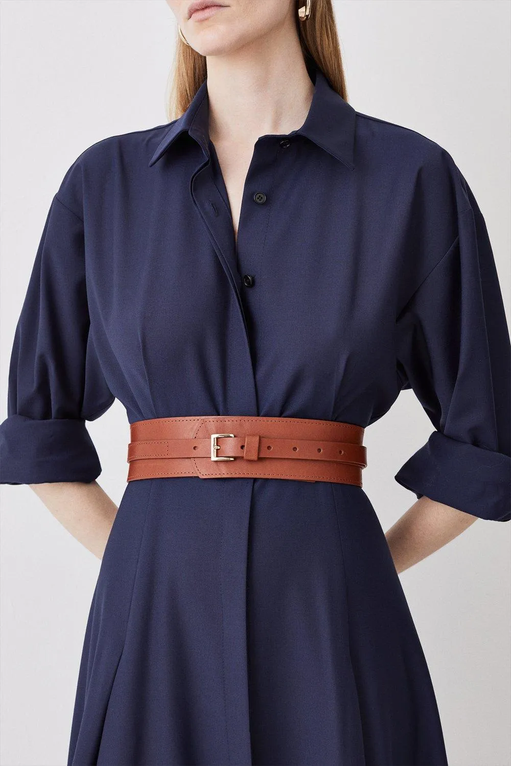 Leather Buckle Trim Belt BKK11719