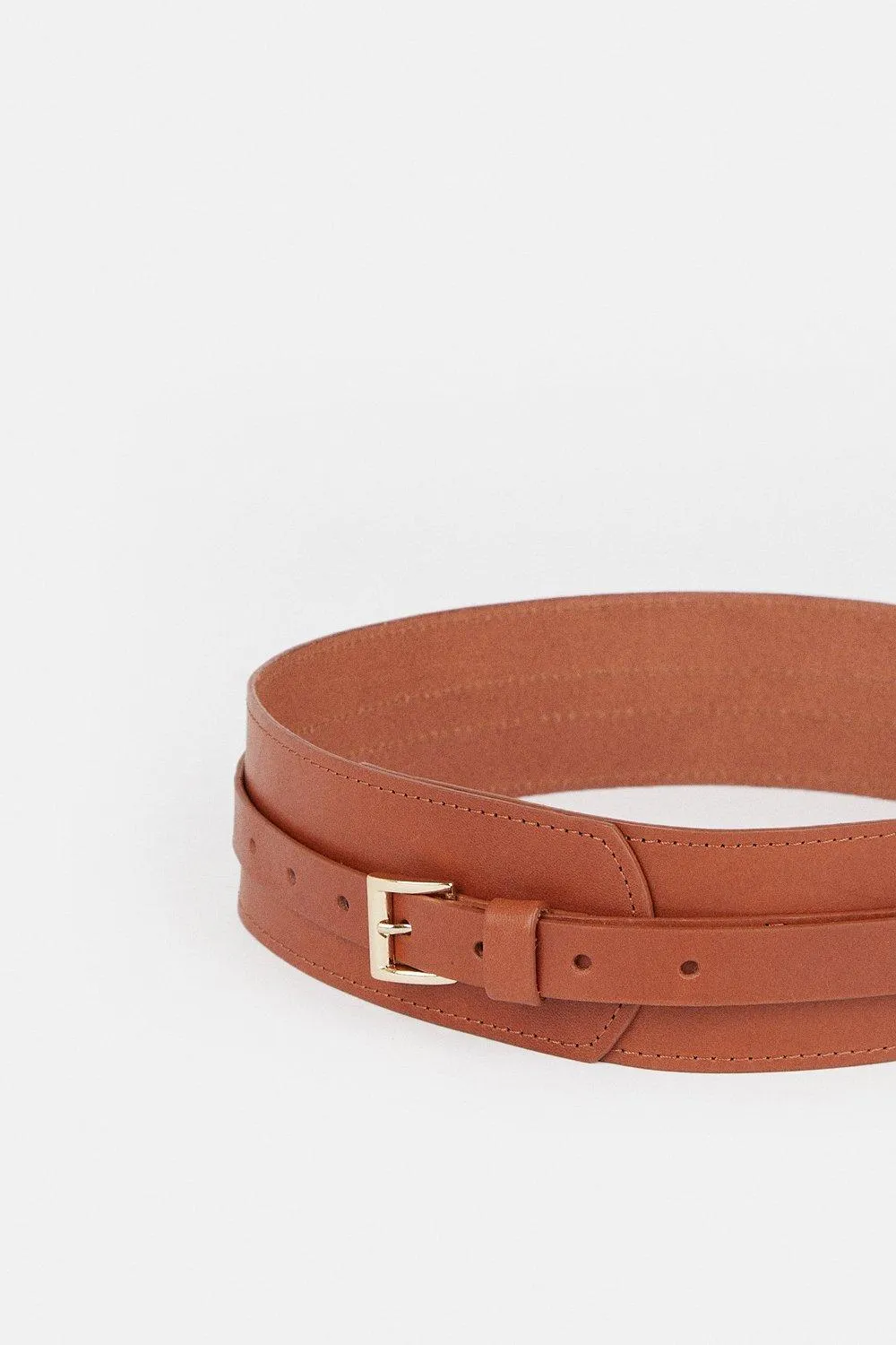 Leather Buckle Trim Belt BKK11719 3 Leather Buckle Trim Belt BKK11719