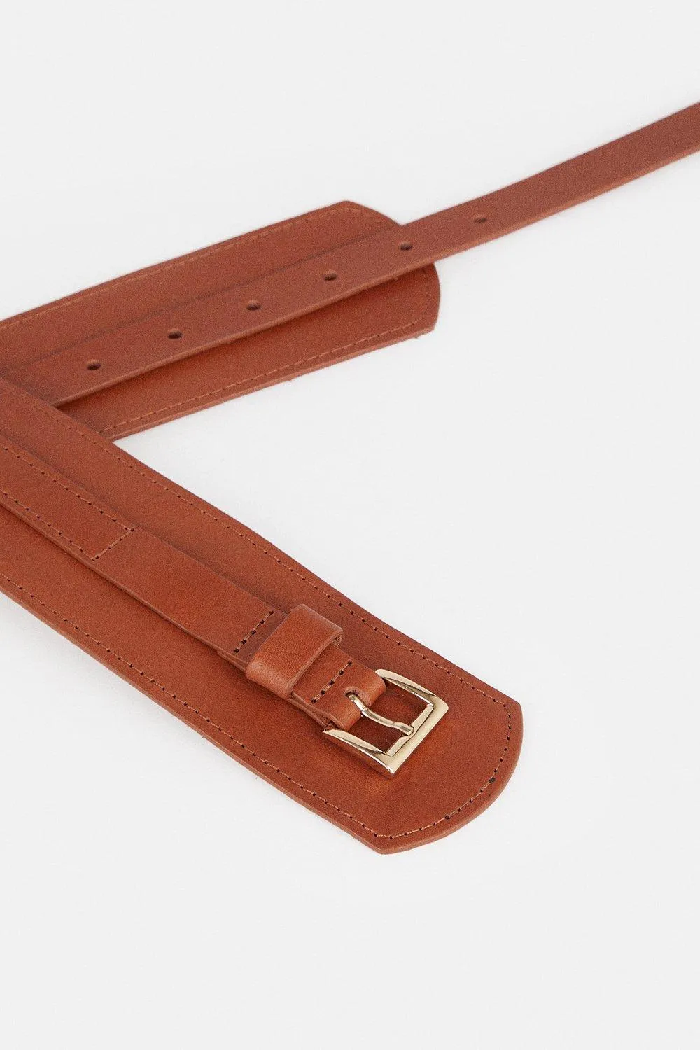Leather Buckle Trim Belt BKK11719 4 Leather Buckle Trim Belt BKK11719