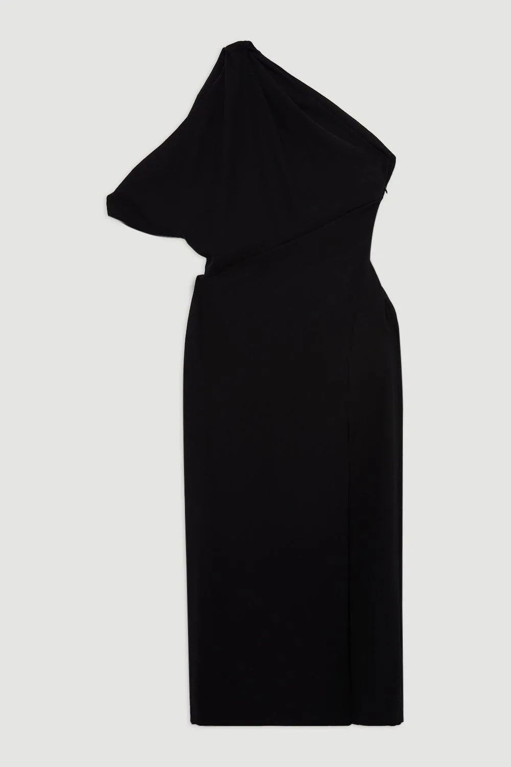 Petite Tailored Asymmetric Cold Shoulder Maxi Dress BKK19571