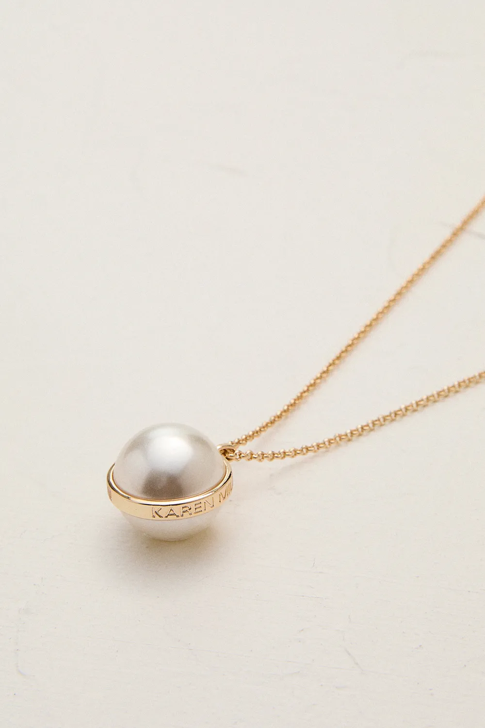 14kt Gold Plated Large Pearl Ball Pendant Necklace BKK24038 3 14kt Gold Plated Large Pearl Ball Pendant Necklace BKK24038