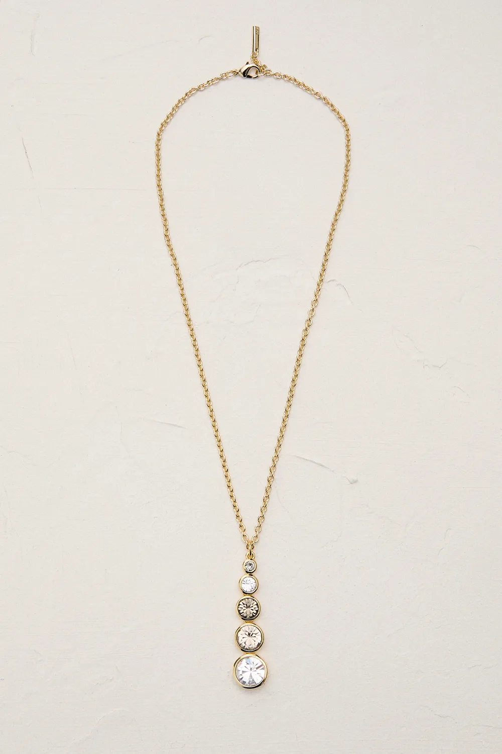 14kt Gold Plated Crystal Teardrop Pendant Necklace BKK24058