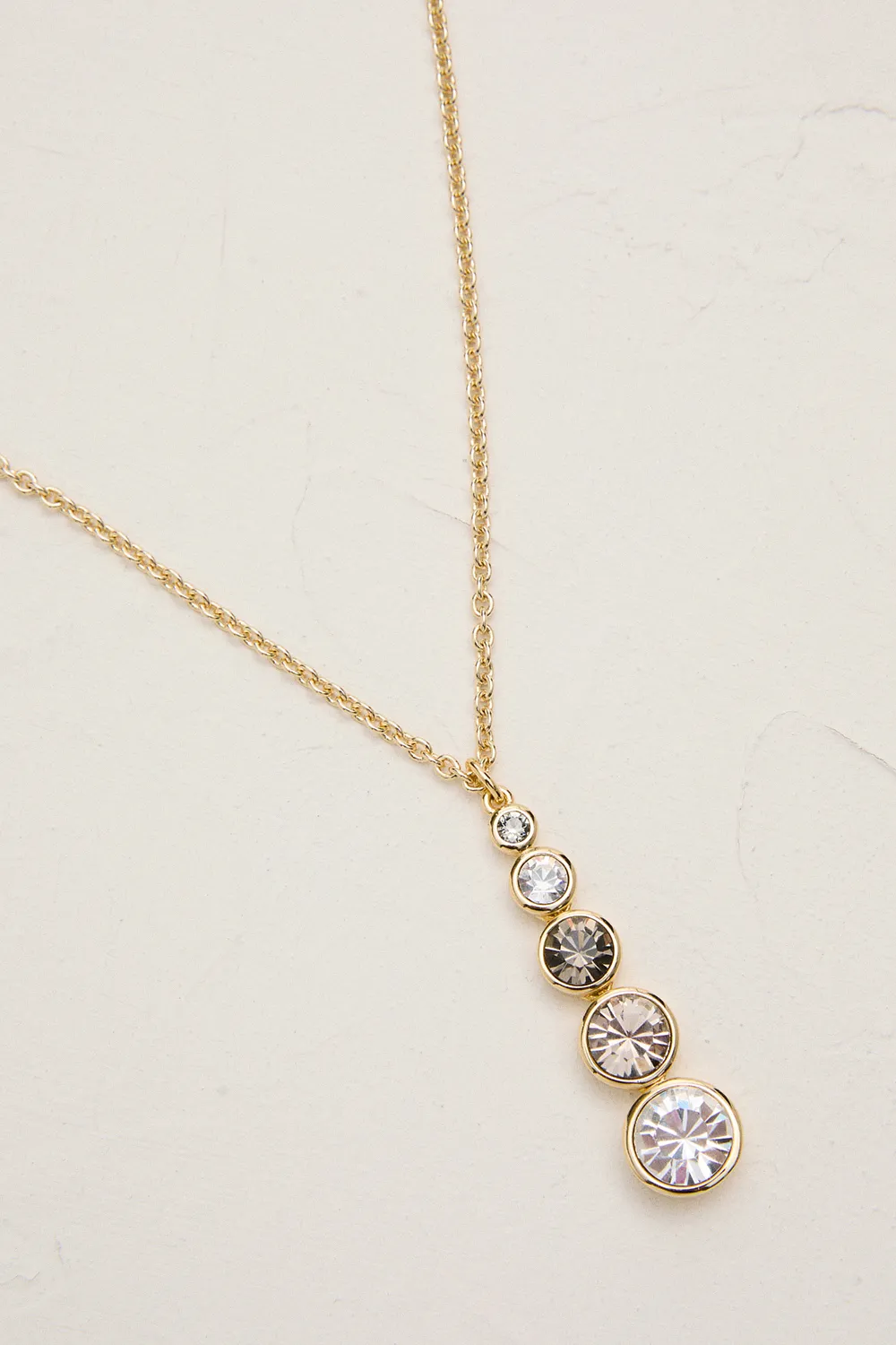 14kt Gold Plated Crystal Teardrop Pendant Necklace BKK24058 3 14kt Gold Plated Crystal Teardrop Pendant Necklace BKK24058