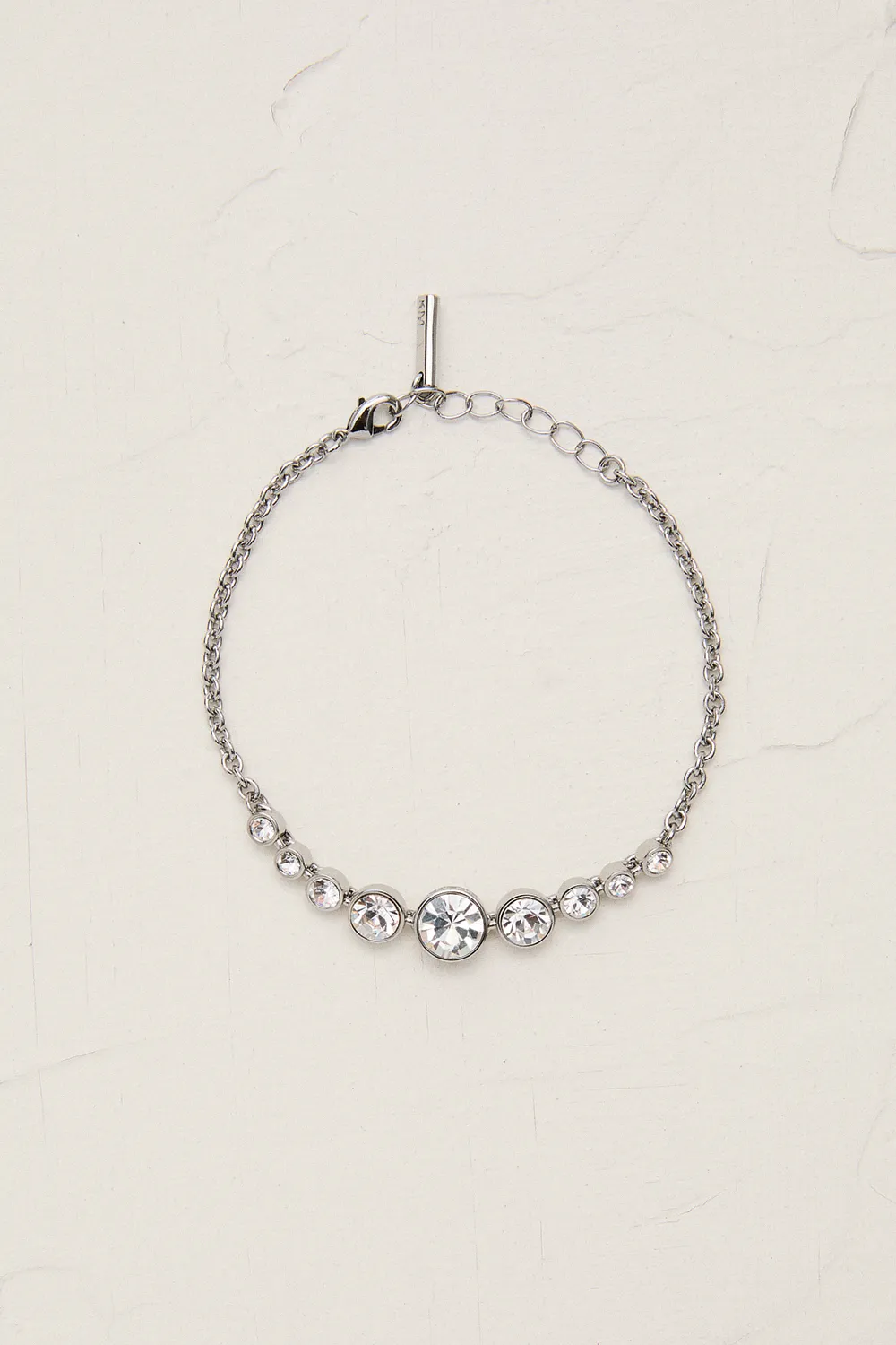 Silver Tone Crystal Flow Bracelet BKK24061