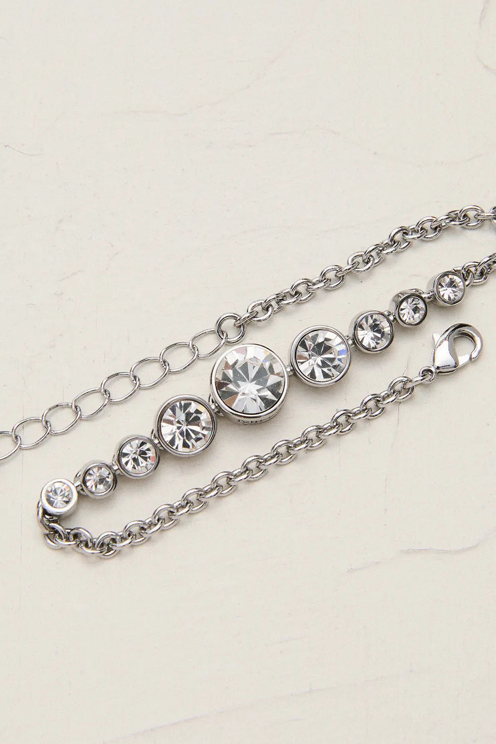 Silver Tone Crystal Flow Bracelet BKK24061 3 Silver Tone Crystal Flow Bracelet BKK24061