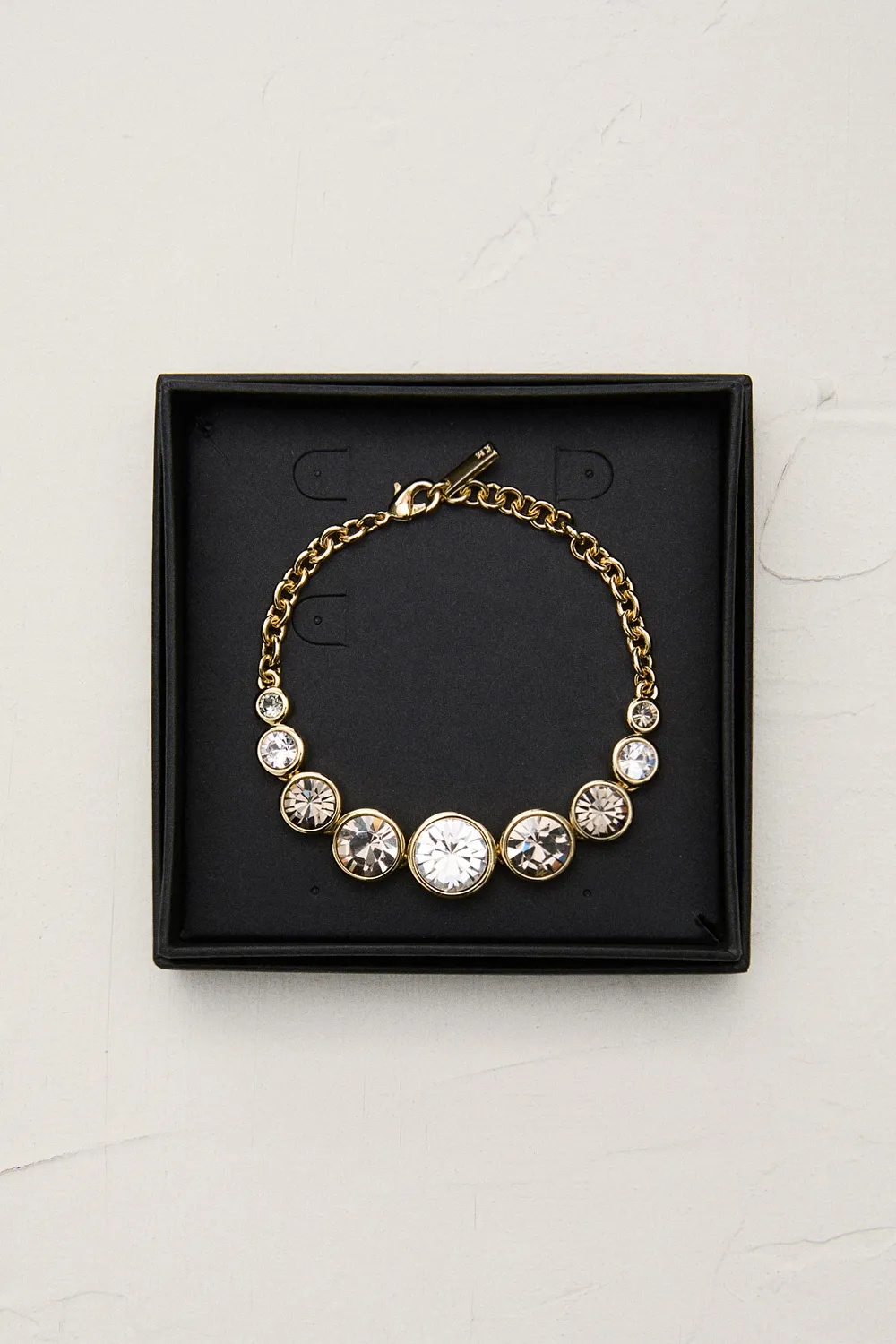 14kt Gold Plated Crystal Teardrop Bracelet BKK24059 4 14kt Gold Plated Crystal Teardrop Bracelet BKK24059