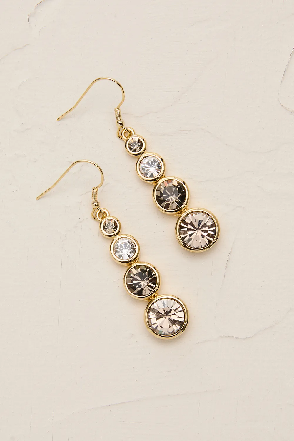 14kt Gold Plated Crystal Teardrop Earrings BKK24060