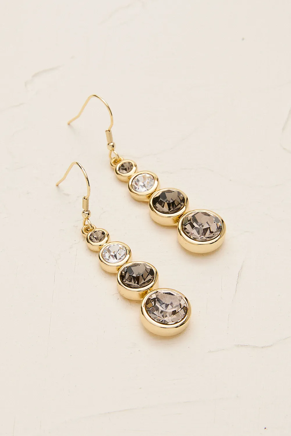 14kt Gold Plated Crystal Teardrop Earrings BKK24060 3 14kt Gold Plated Crystal Teardrop Earrings BKK24060