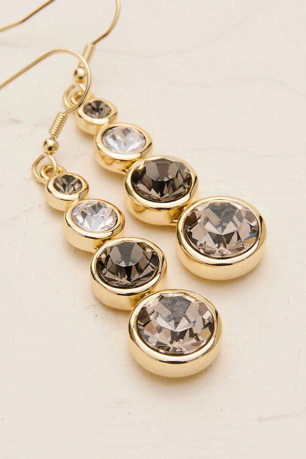 14kt Gold Plated Crystal Teardrop Earrings BKK24060 4 14kt Gold Plated Crystal Teardrop Earrings BKK24060