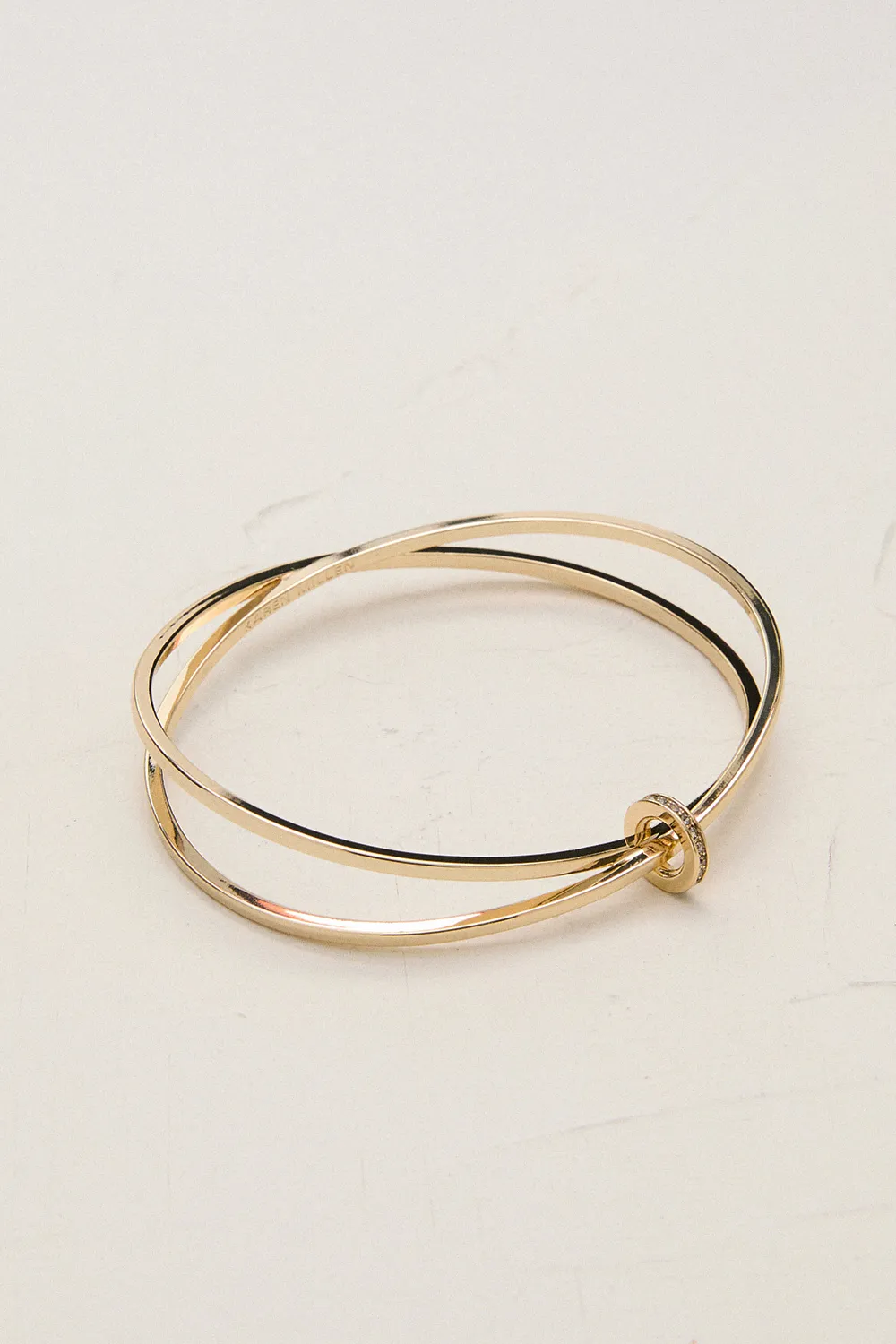 14kt Gold Plated Oval Pav茅 Chain Bangle BKK24064 3 14kt Gold Plated Oval Pav茅 Chain Bangle BKK24064