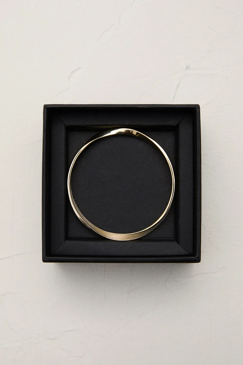 14kt Gold Plated Textured Twist Narrow Bangle BKK24068 4 14kt Gold Plated Textured Twist Narrow Bangle BKK24068